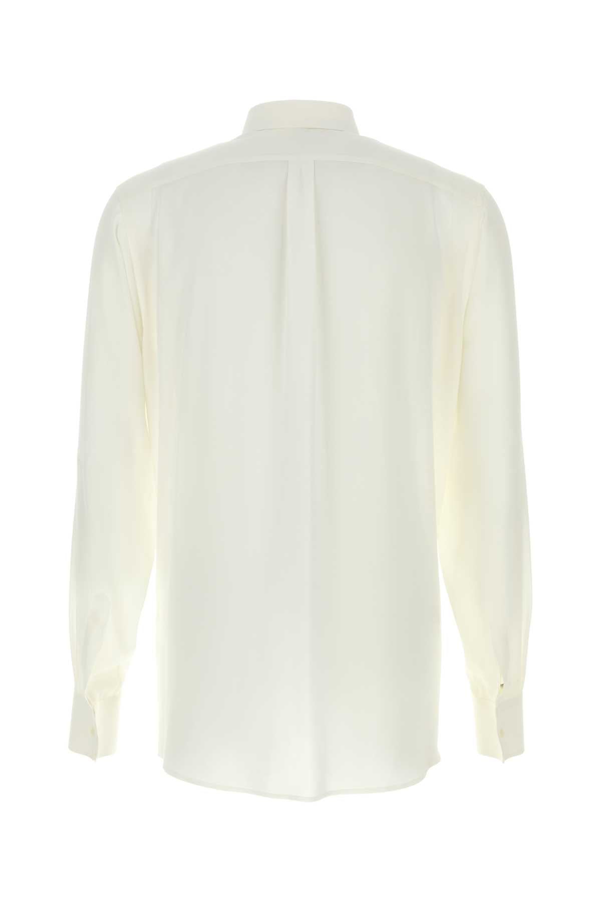 Dolce & Gabbana Men White Crepe Shirt DOLCE & GABBANA