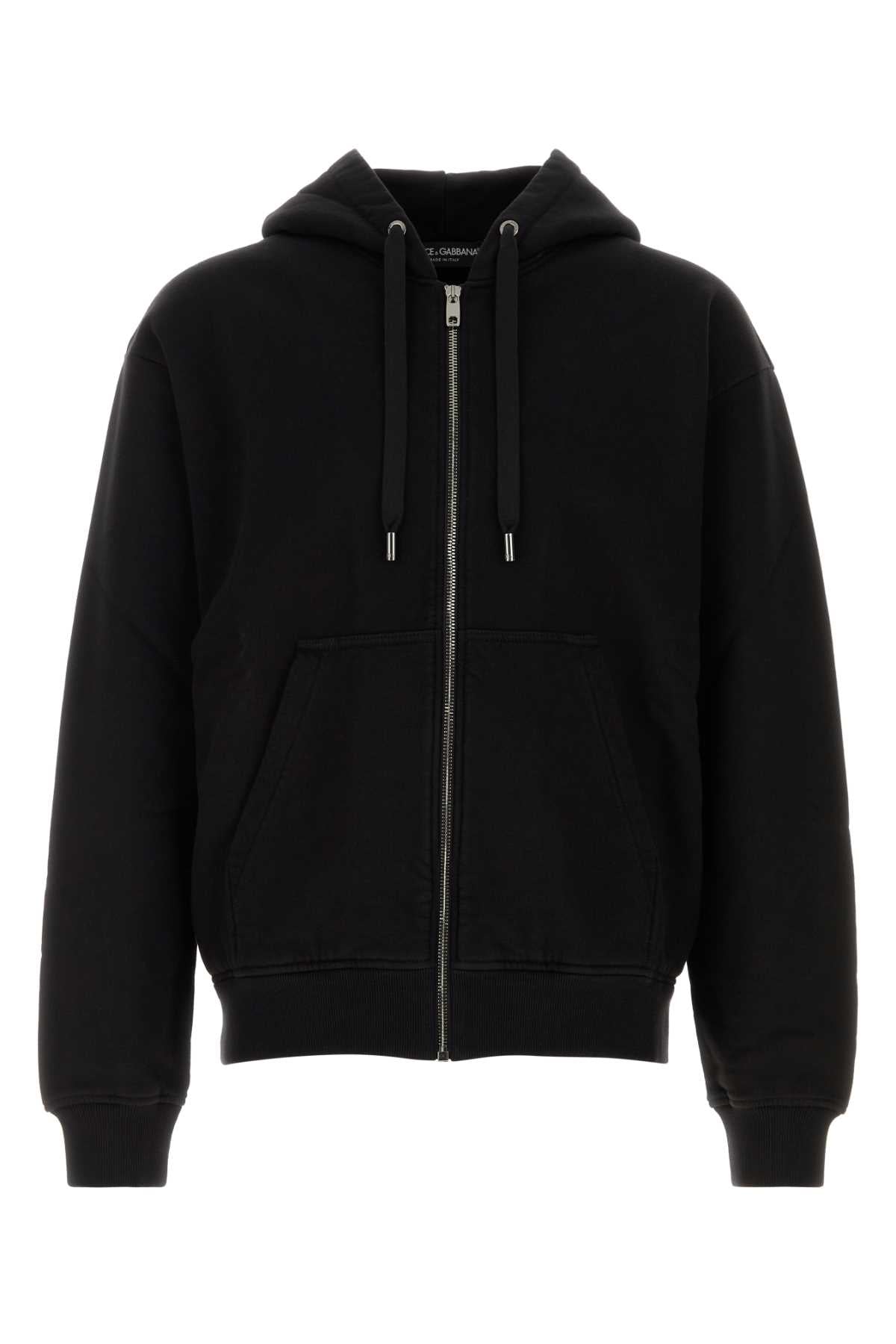 Dolce & Gabbana Men Black Cotton Sweatshirt DOLCE & GABBANA