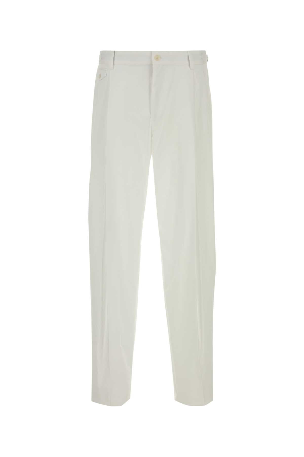 Dolce & Gabbana Men White Cotton Pant DOLCE & GABBANA