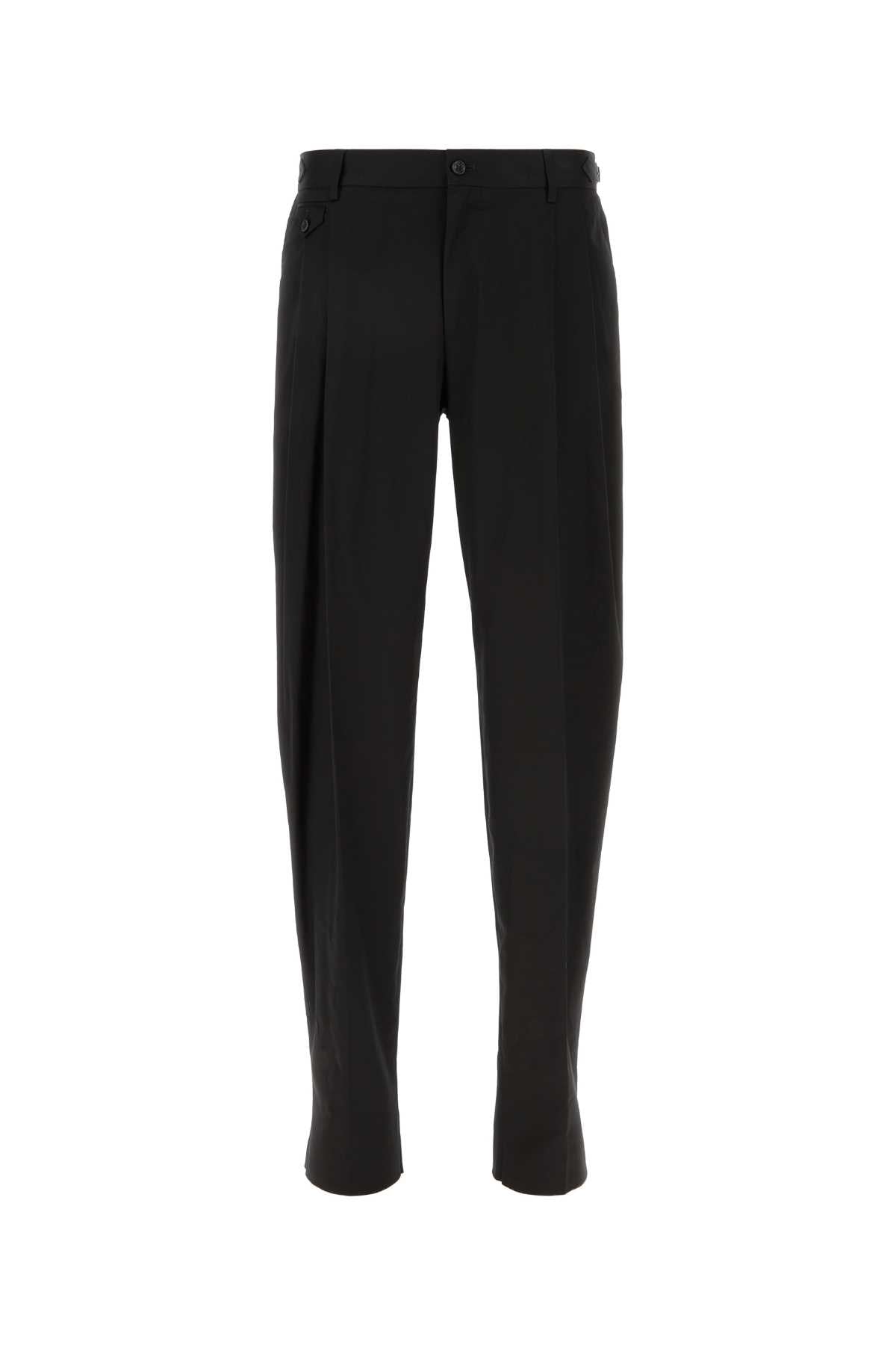 Dolce & Gabbana Men Black Stretch Gabardine Pant DOLCE & GABBANA