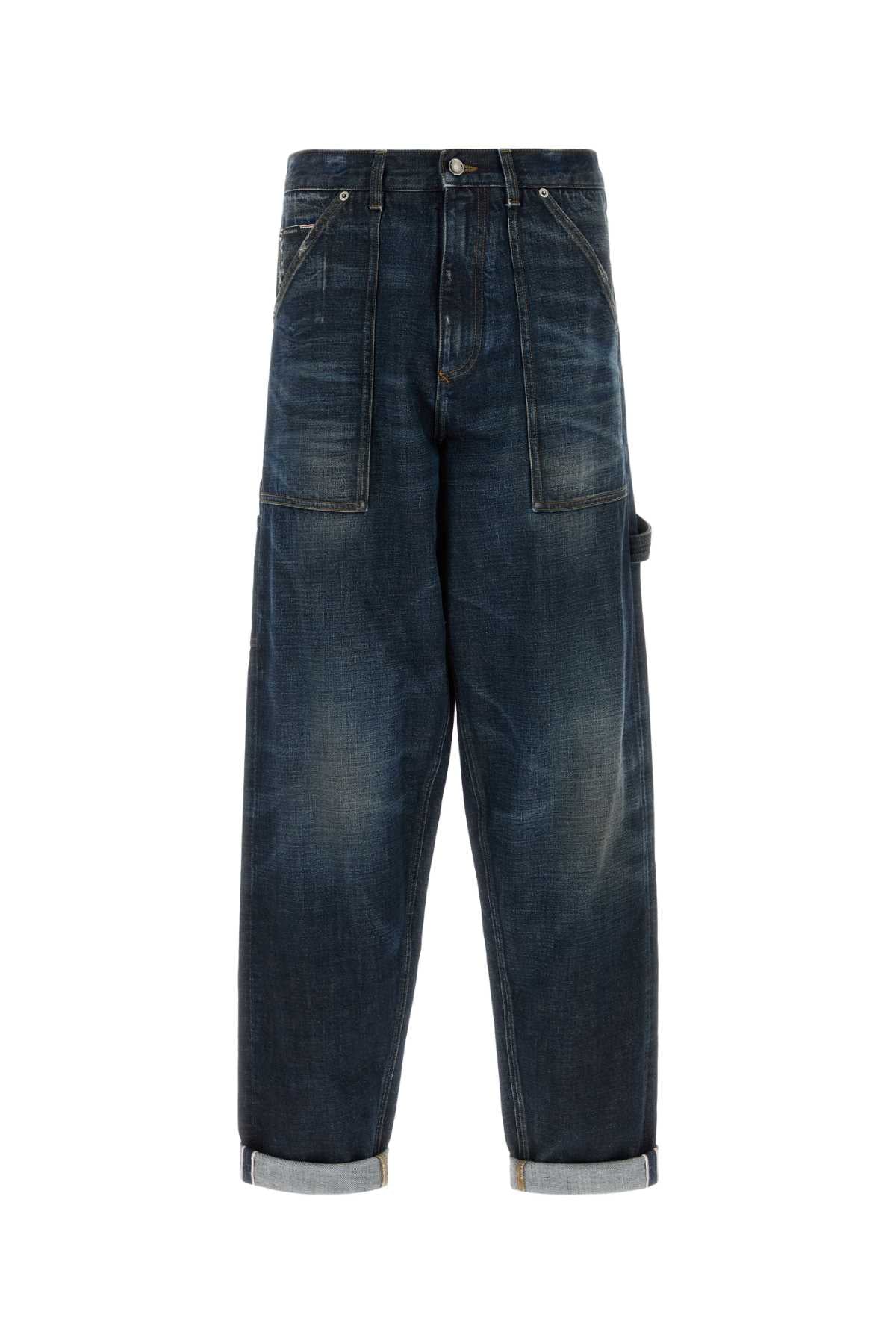 Dolce & Gabbana Men Dark Blue Denim Jeans DOLCE & GABBANA