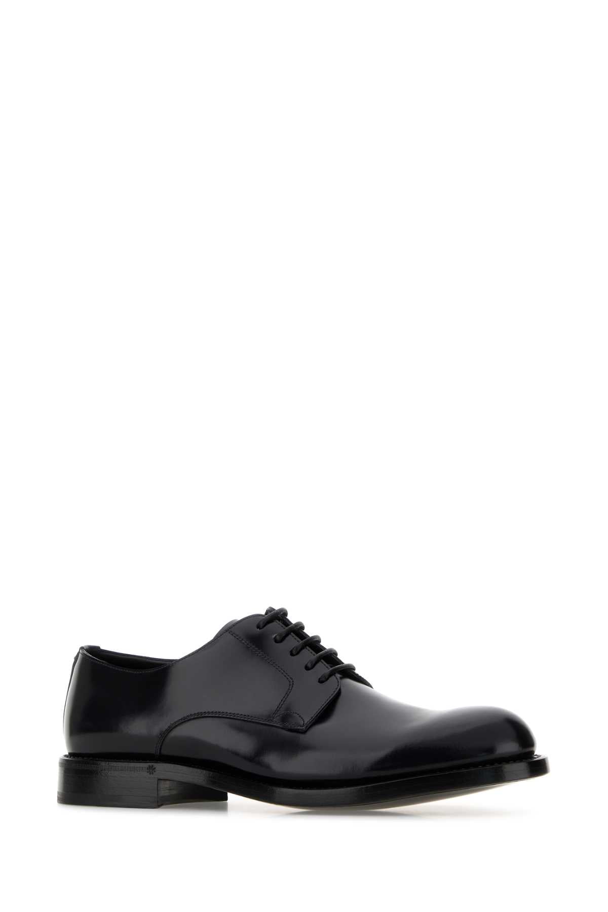 Dolce & Gabbana Men Black Leather Lace-Up Shoes DOLCE & GABBANA