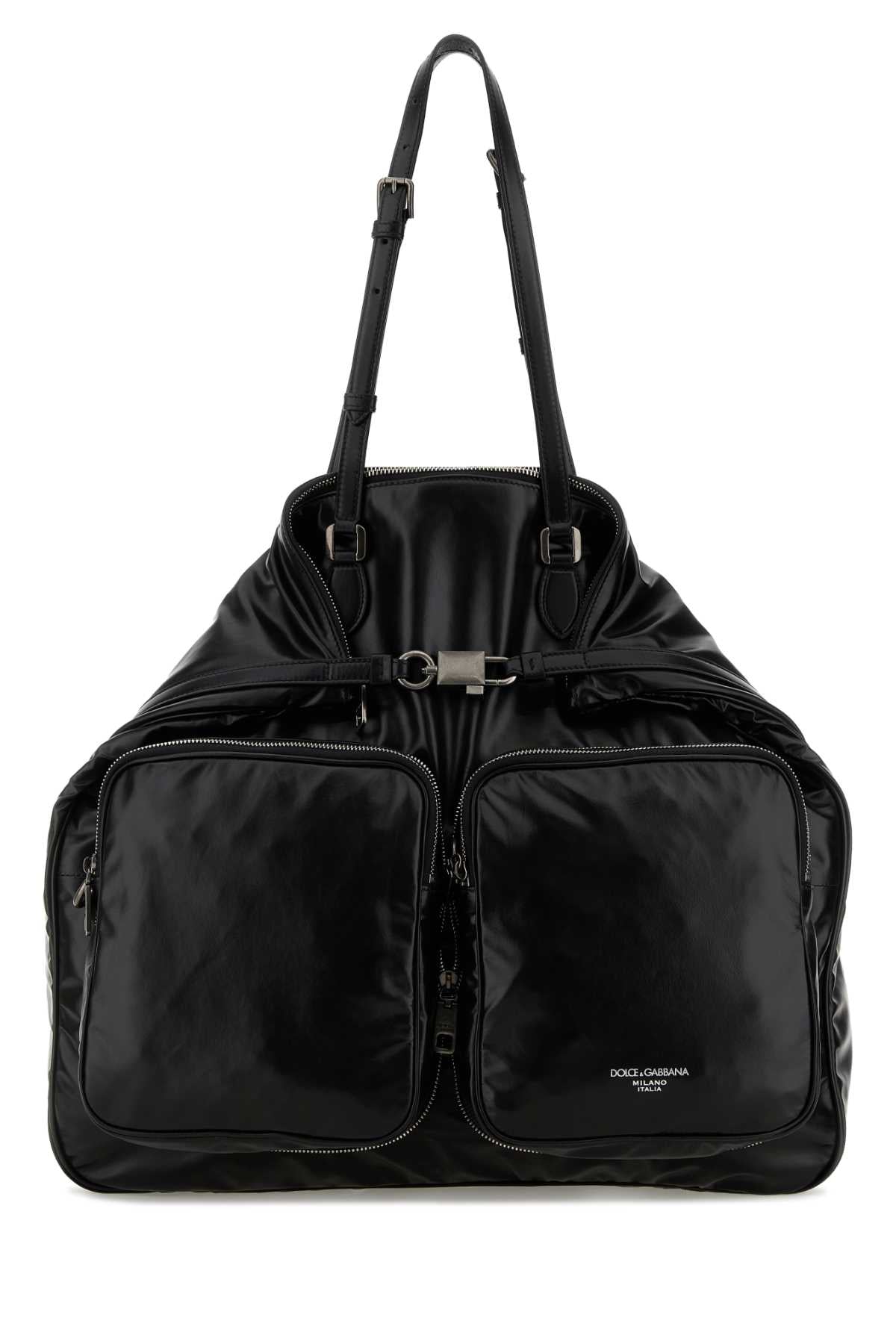 Dolce & Gabbana Men Black Leather Shopping Bag DOLCE & GABBANA