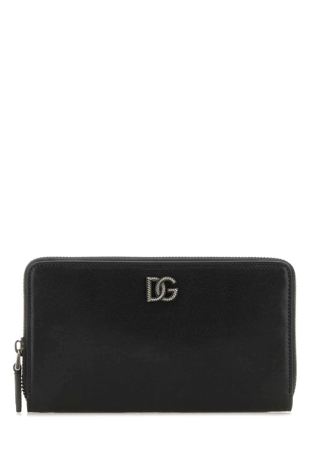Dolce & Gabbana Men Black Leather Wallet DOLCE & GABBANA