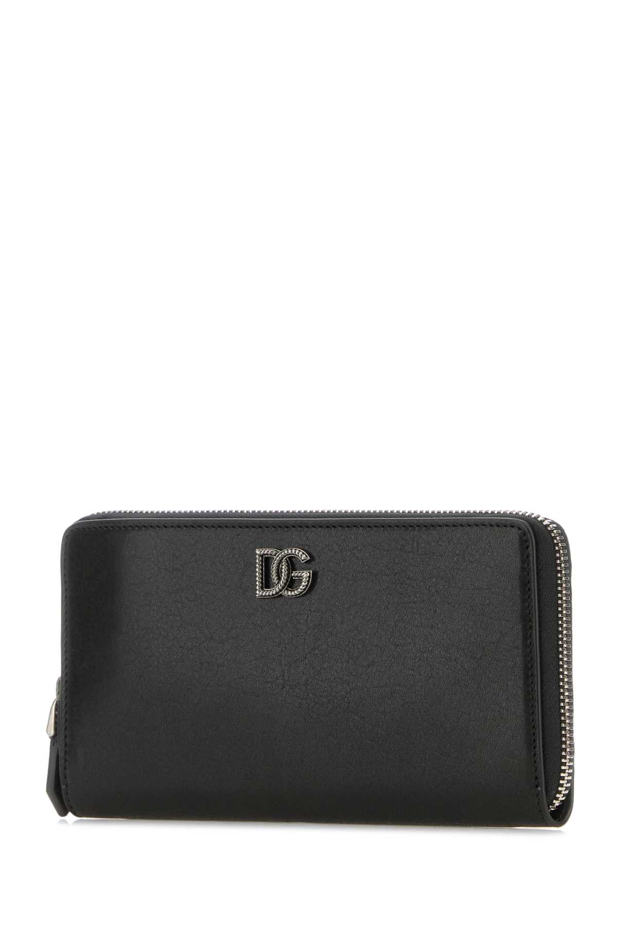 Dolce & Gabbana Men Black Leather Wallet DOLCE & GABBANA
