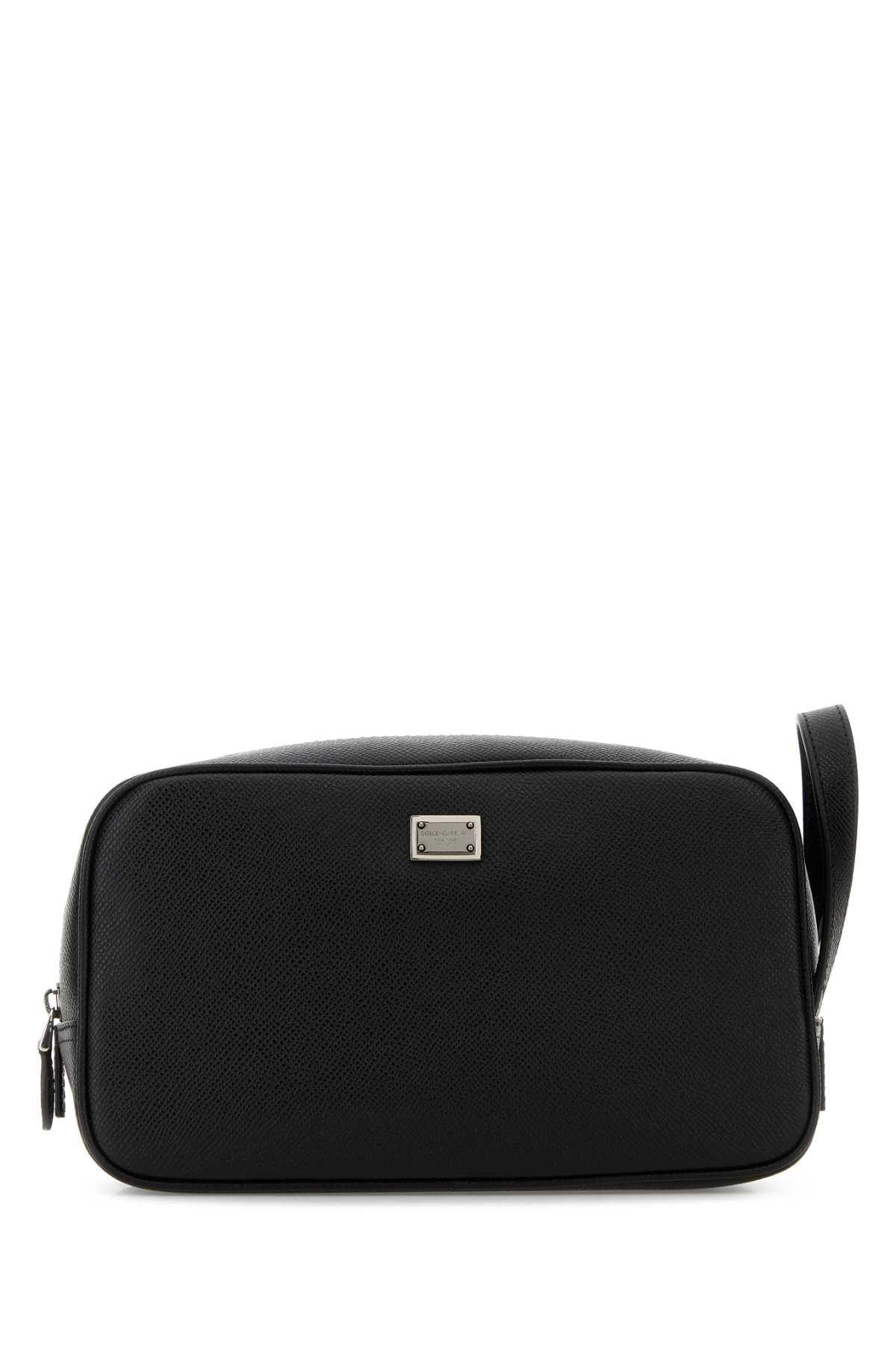 Dolce & Gabbana Men Black Leather Beauty Case