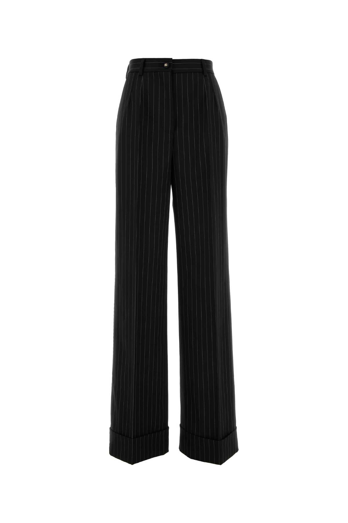 Dolce & Gabbana Women Embroidered Stretch Wool Pant DOLCE & GABBANA