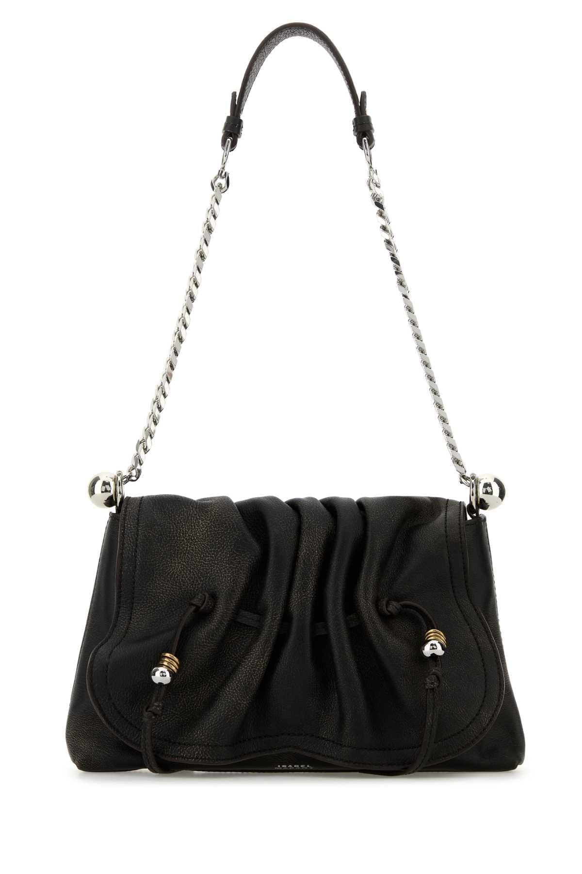 Isabel Marant Women Dark Brown Leather Bolton Shoulder Bag ISABEL MARANT