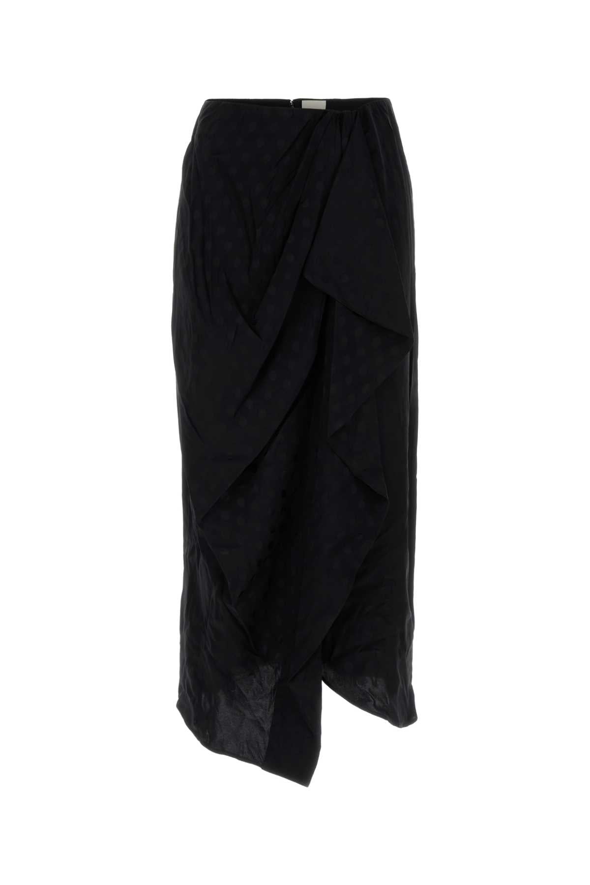 Isabel Marant Women Black Stretch Silk Breen Skirt ISABEL MARANT