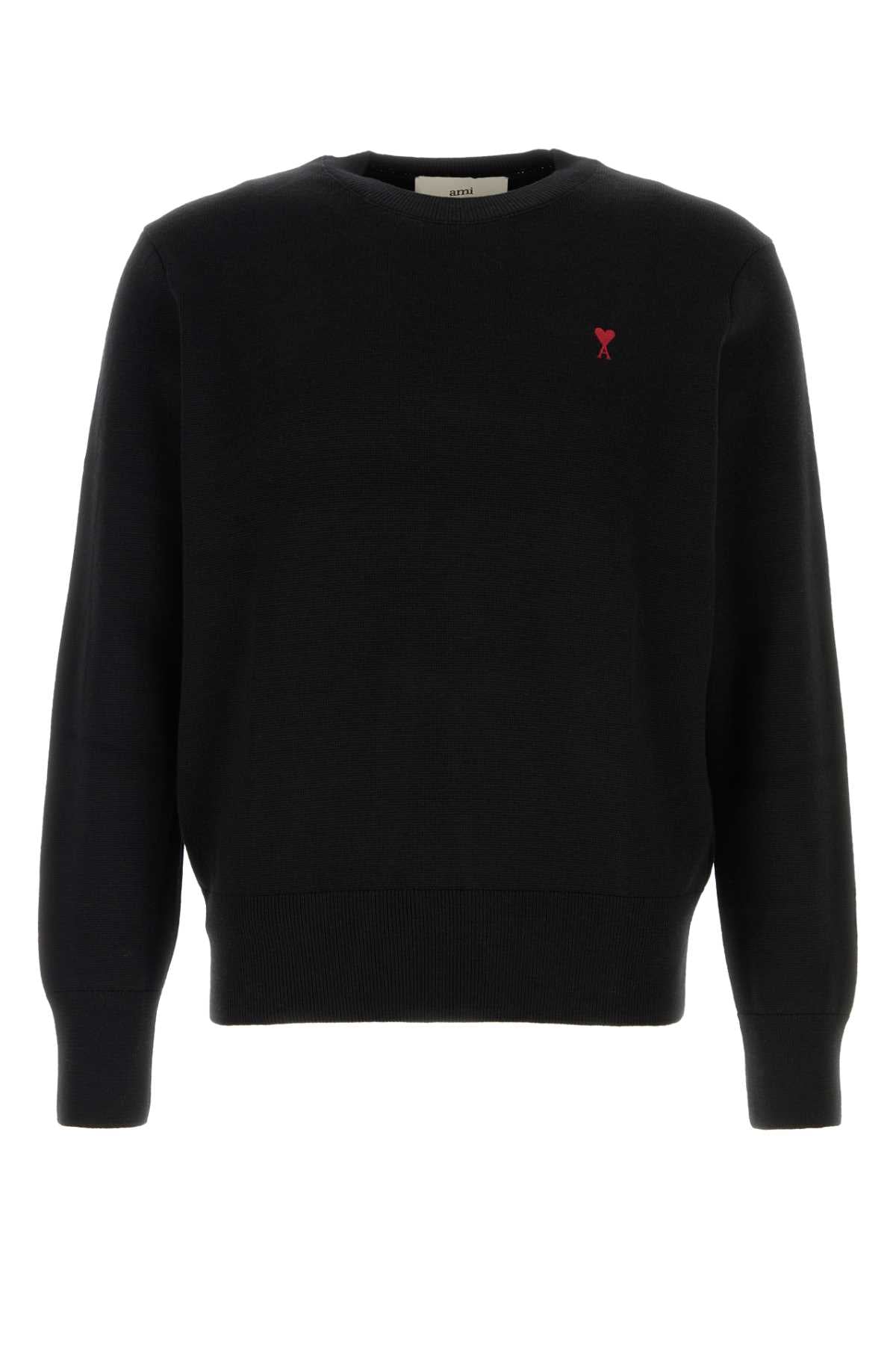 Ami Unisex Black Wool Sweater AMI PARIS