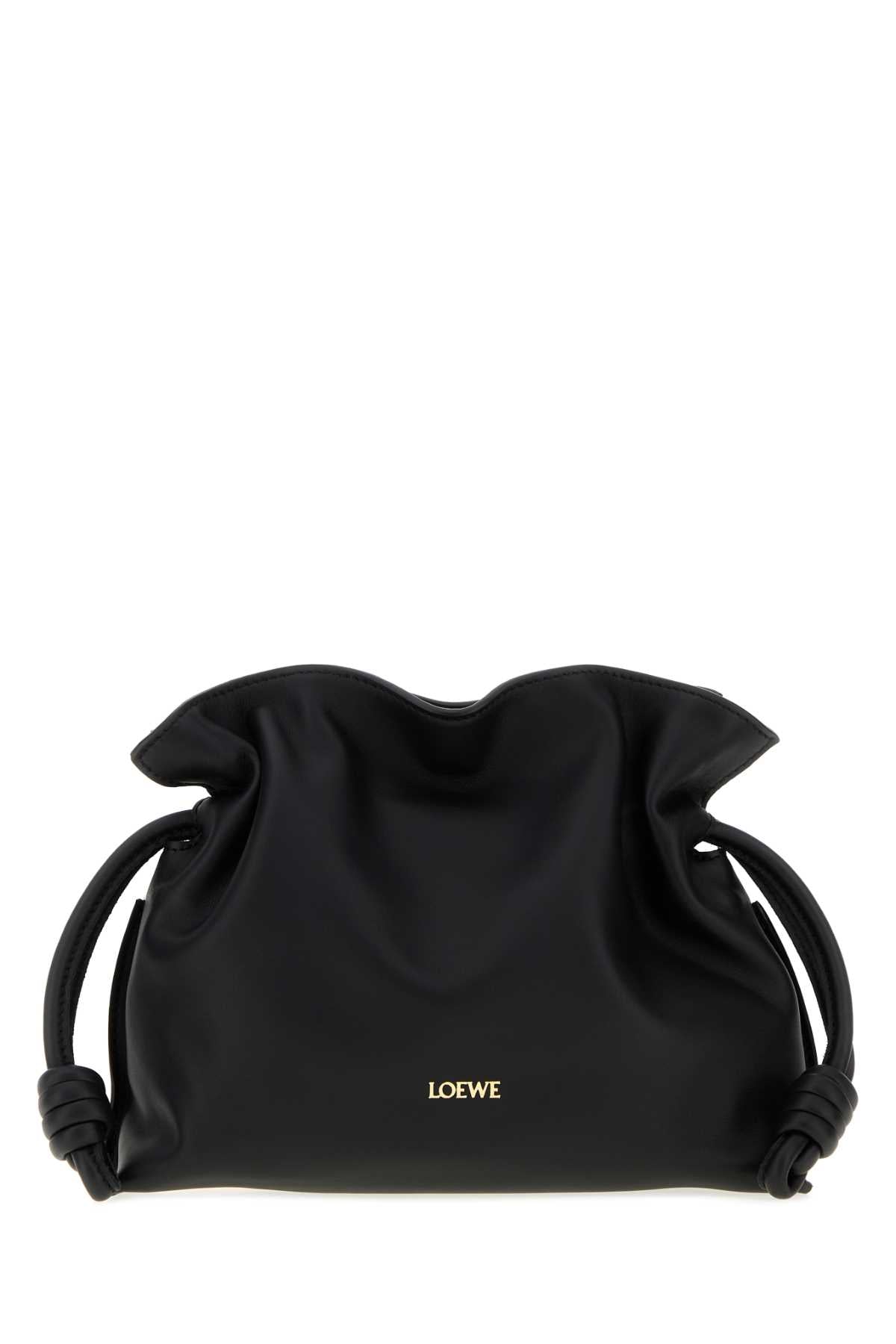 Loewe Women Black Nappa Leather Mini Flamenco Clutch LOEWE
