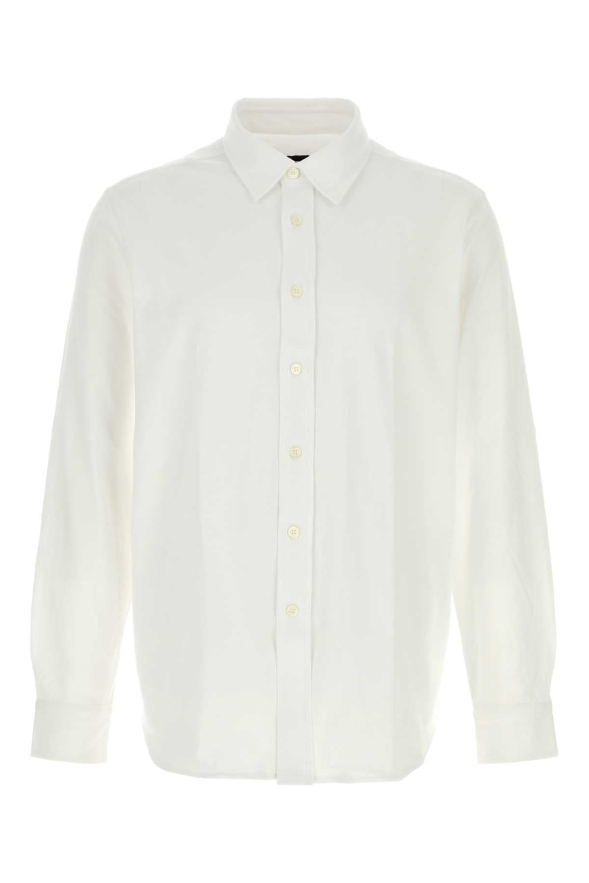Brioni Men White Cotton Shirt BRIONI