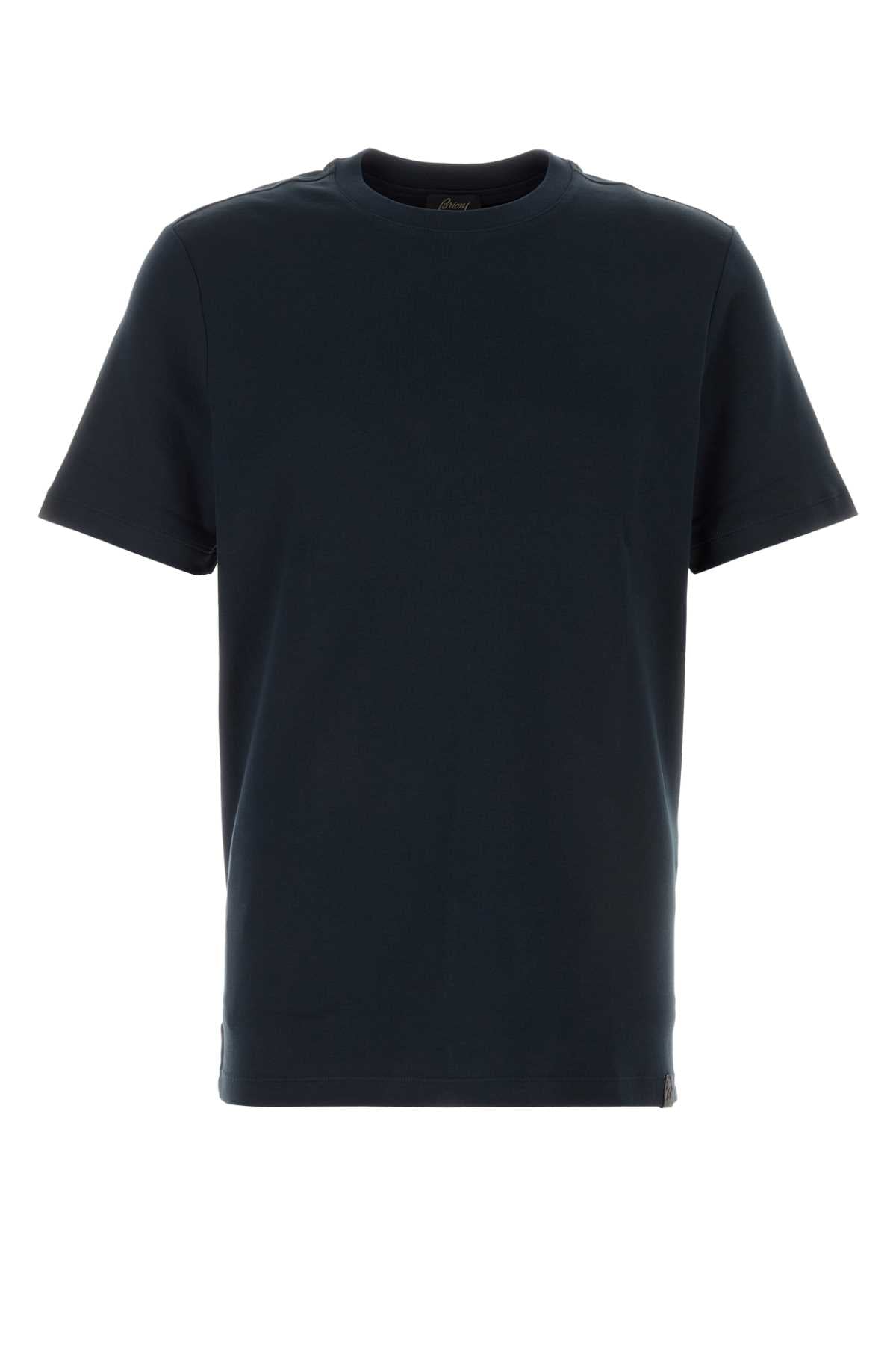 Brioni Men Midnight Blue Cotton T-Shirt BRIONI