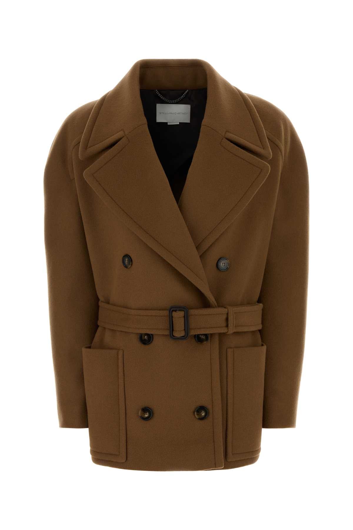 Stella Mccartney Women Biscuit Wool Coat STELLA MCCARTNEY