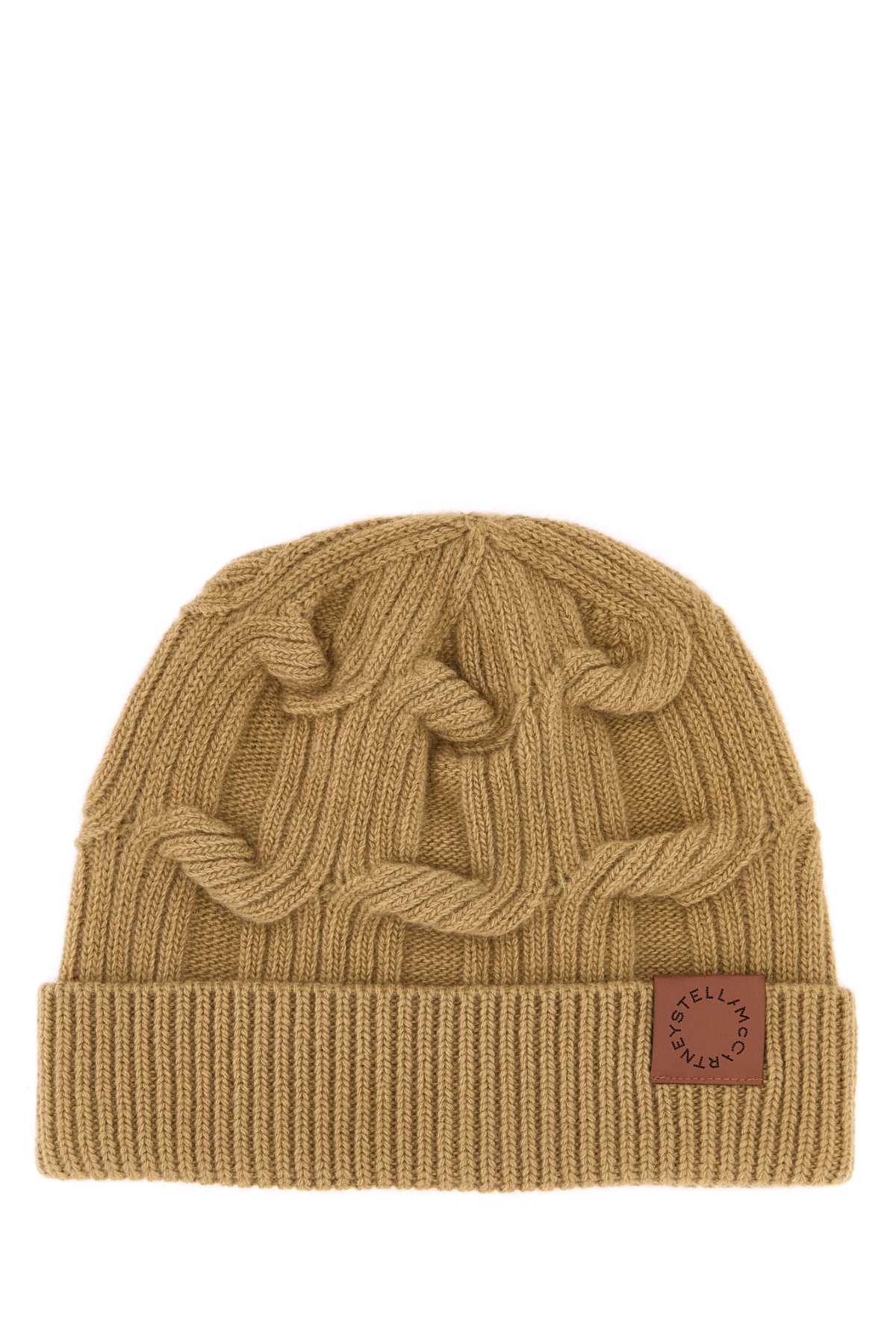 Stella Mccartney Women Camel Wool Beanie Hat STELLA MCCARTNEY
