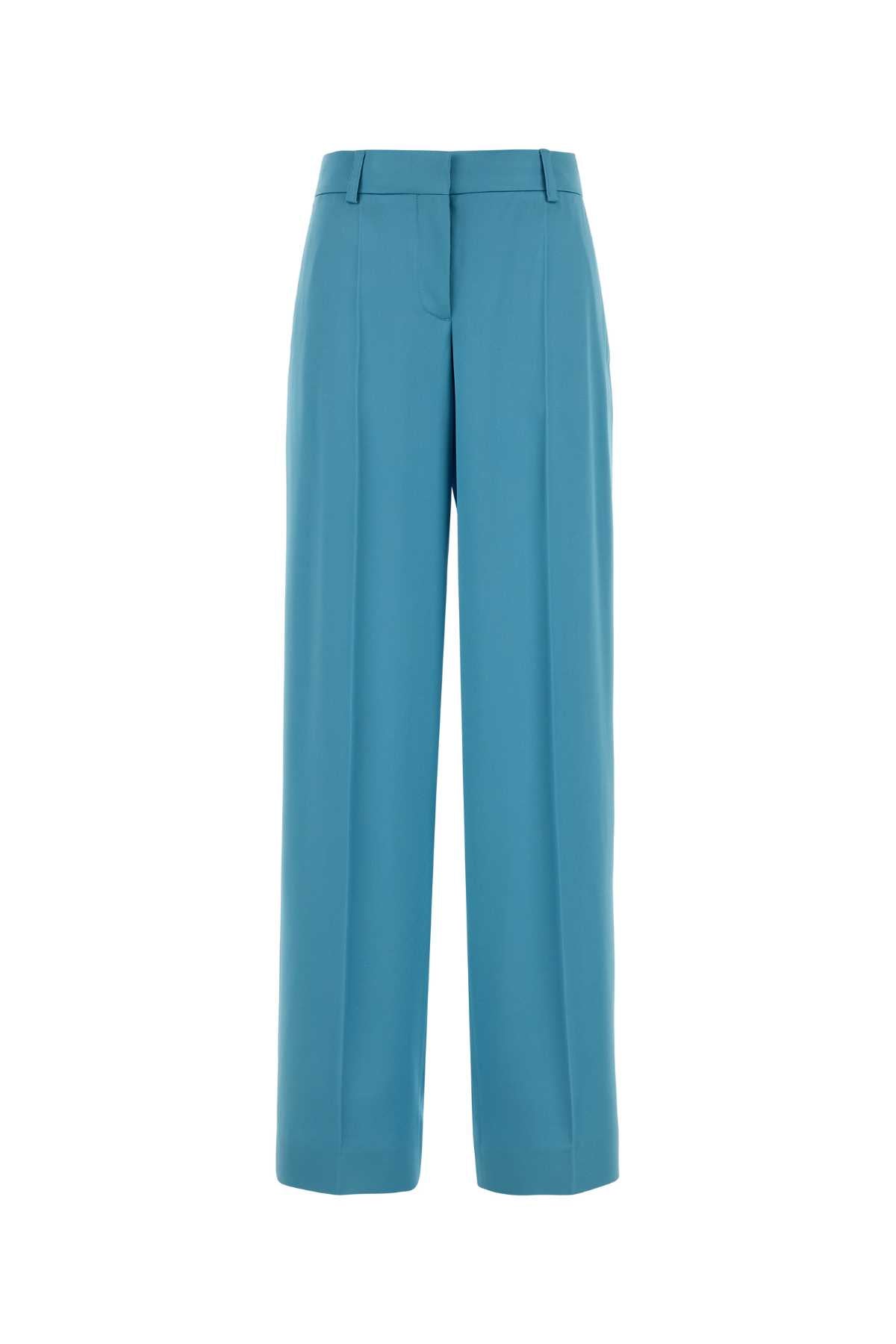 Stella Mccartney Women Light-Blue Satin Wide-Leg Pant STELLA MCCARTNEY
