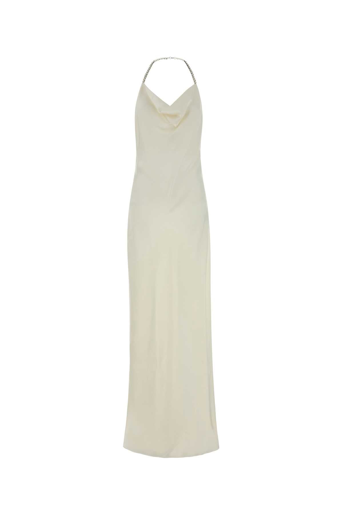 Stella Mccartney Women Ivory Satin Long Dress STELLA MCCARTNEY