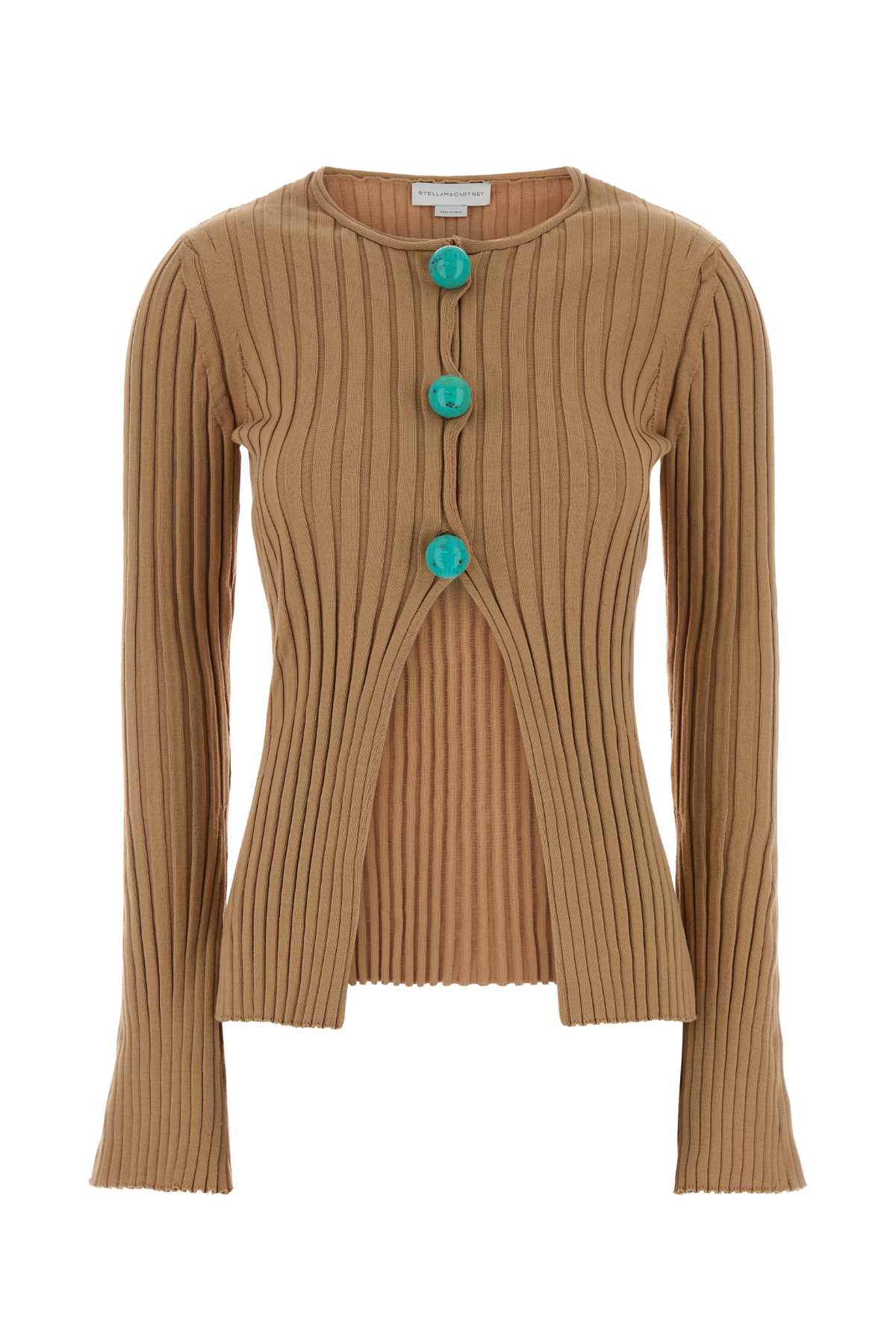 Stella Mccartney Women Camel Cotton Cardigan STELLA MCCARTNEY