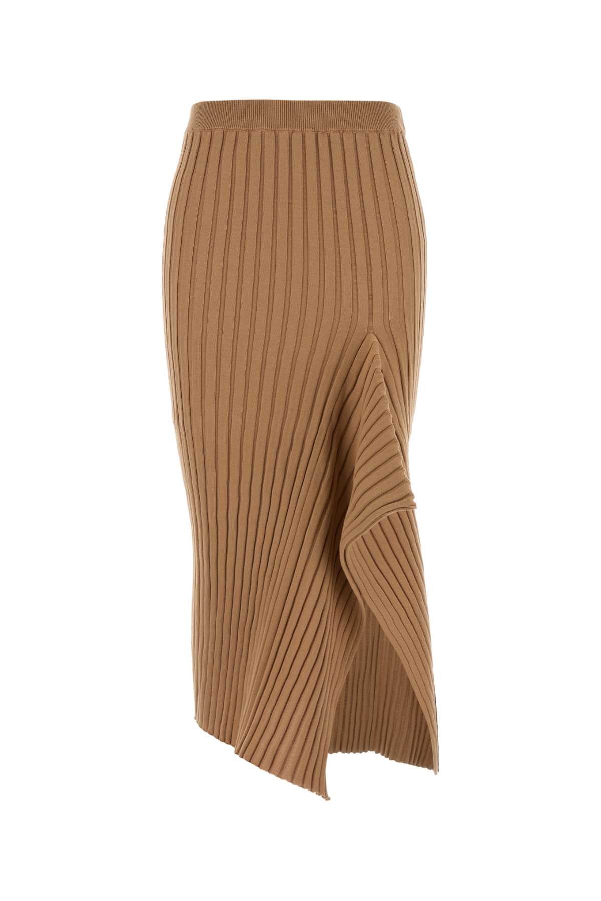 Stella Mccartney Women Camel Cotton Skirt STELLA MCCARTNEY