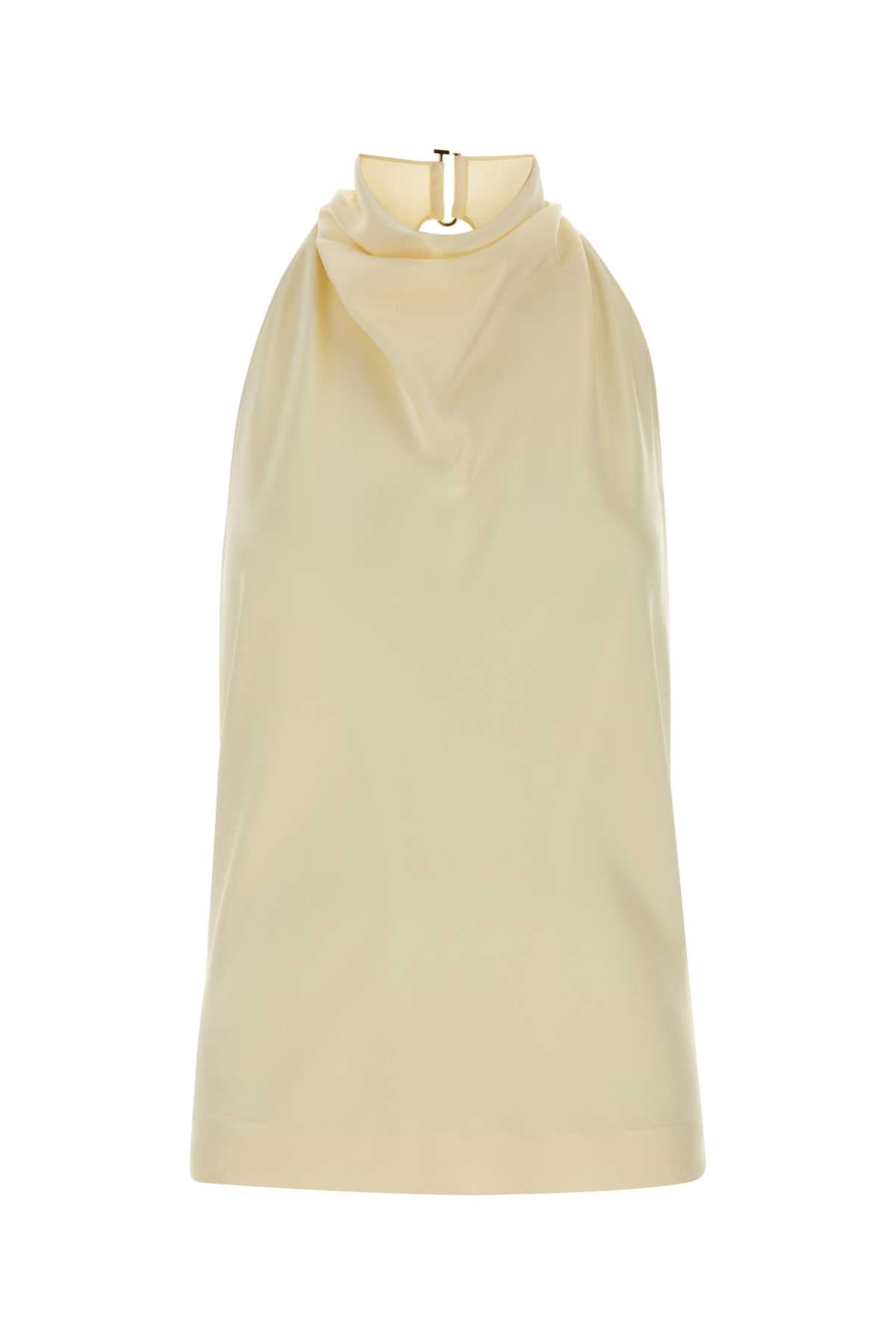 Stella Mccartney Women Cream Satin Top STELLA MCCARTNEY