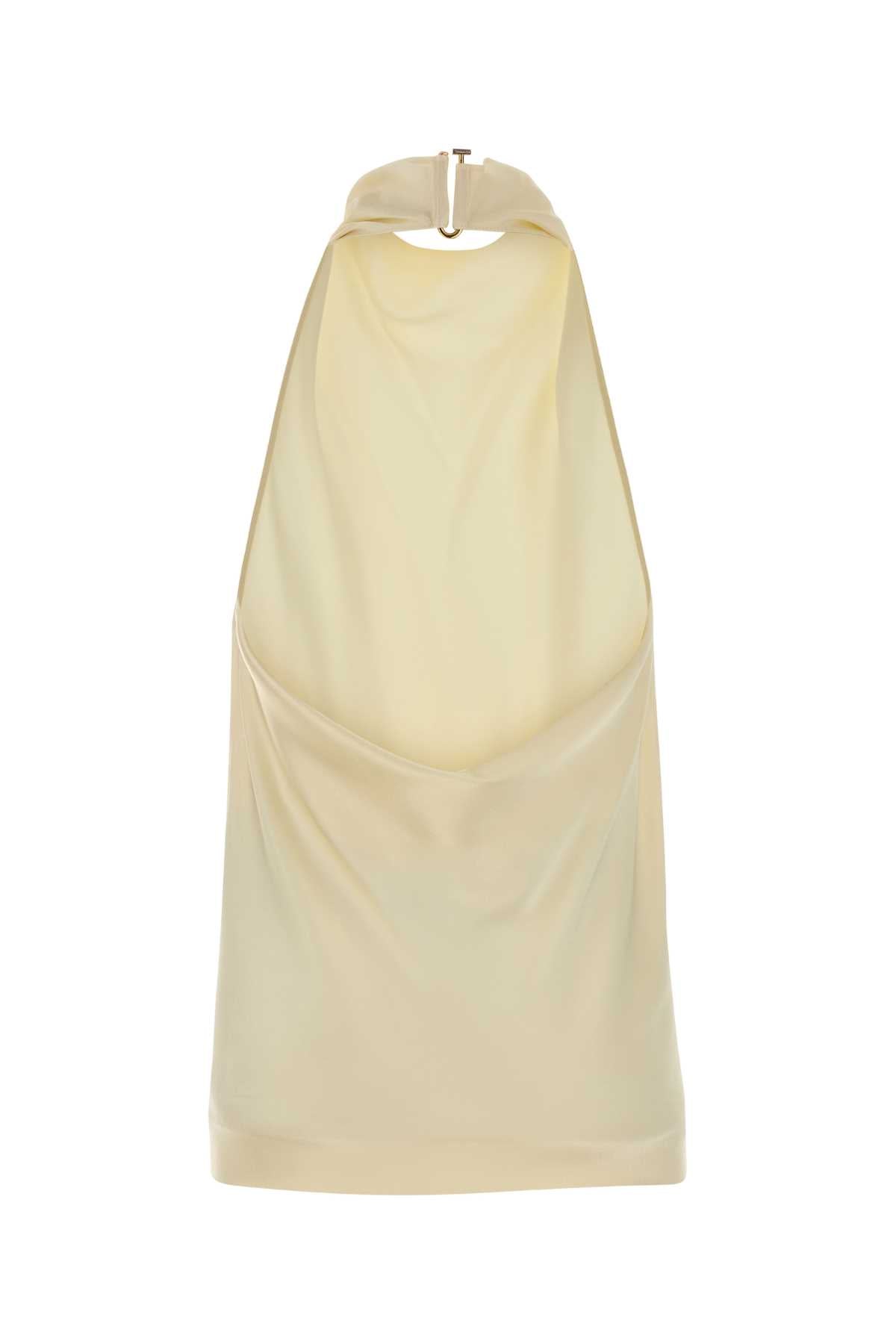 Stella Mccartney Women Cream Satin Top STELLA MCCARTNEY