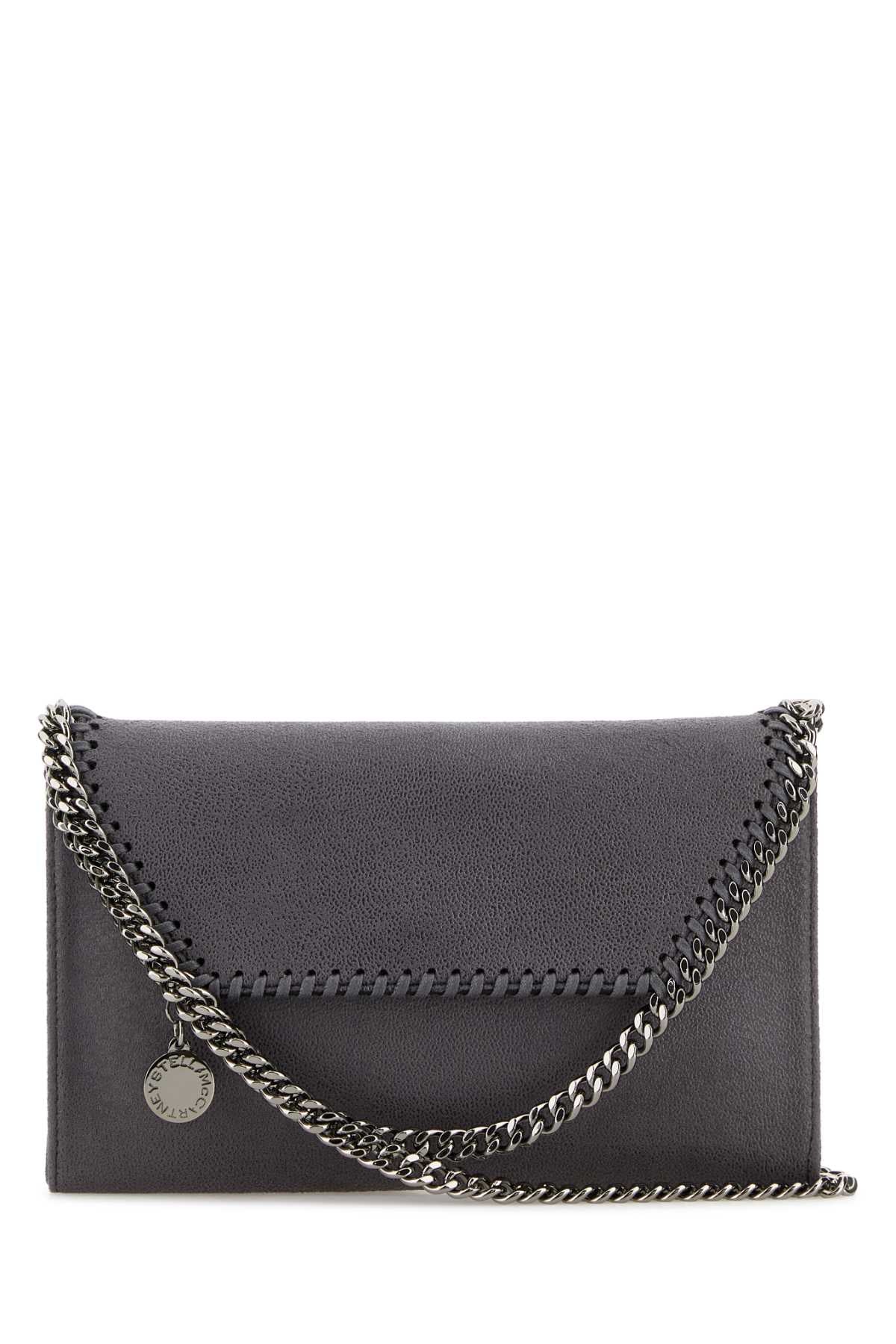 Stella Mccartney Women Dark Grey Shaggy Deer Mini Falabella Crossbody Bag STELLA MCCARTNEY