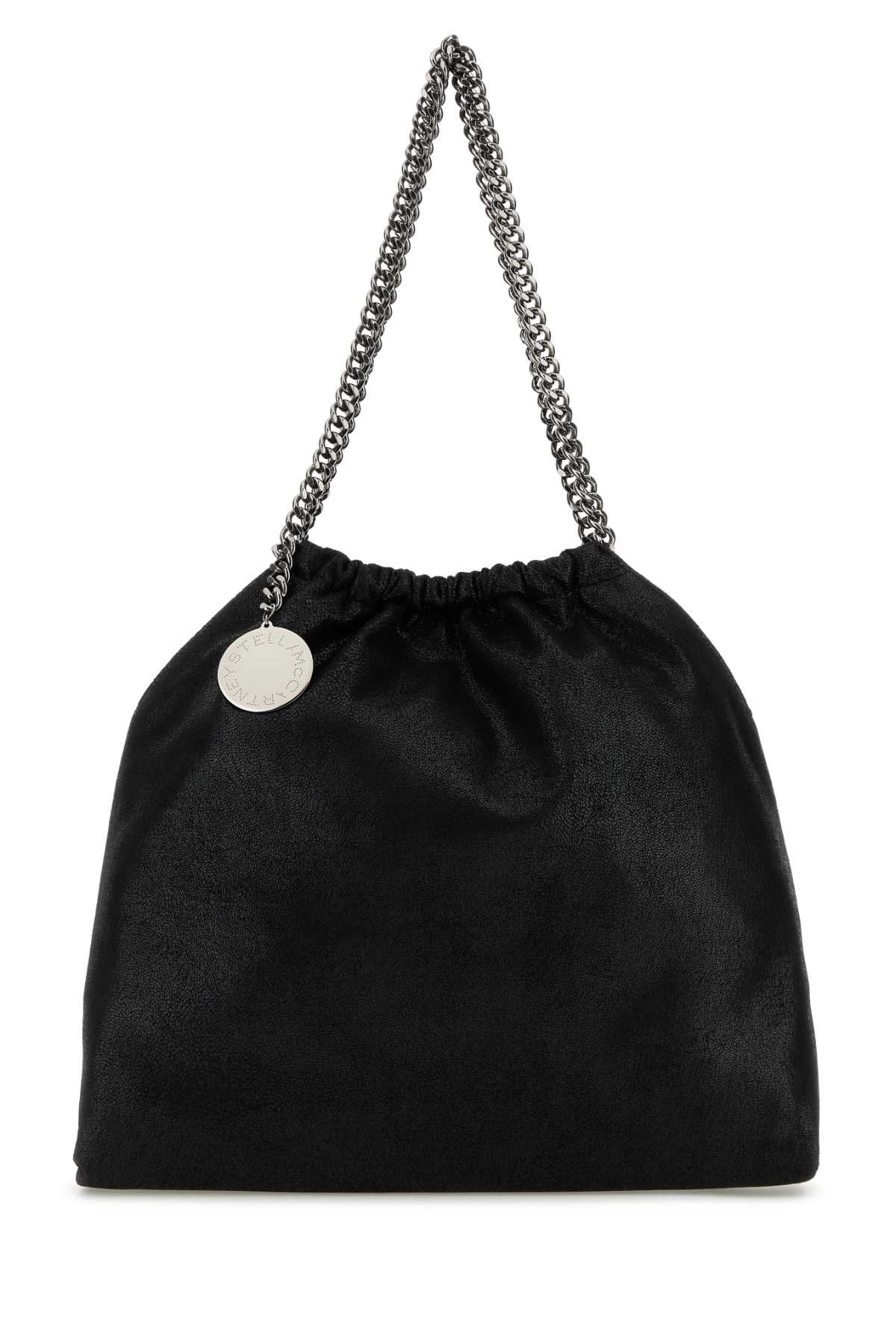 Stella Mccartney Women Black Shaggy Deer Medium Falabella Shoulder Bag STELLA MCCARTNEY
