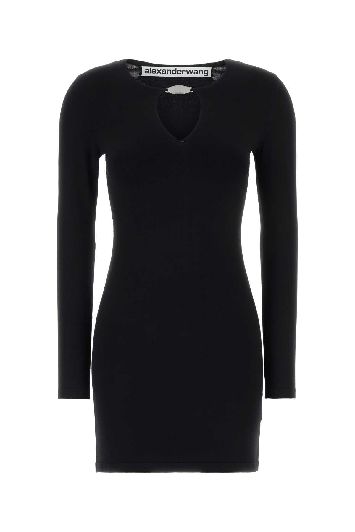 Alexander Wang Women Black Stretch Viscose Blend Mini Dress ALEXANDER WANG
