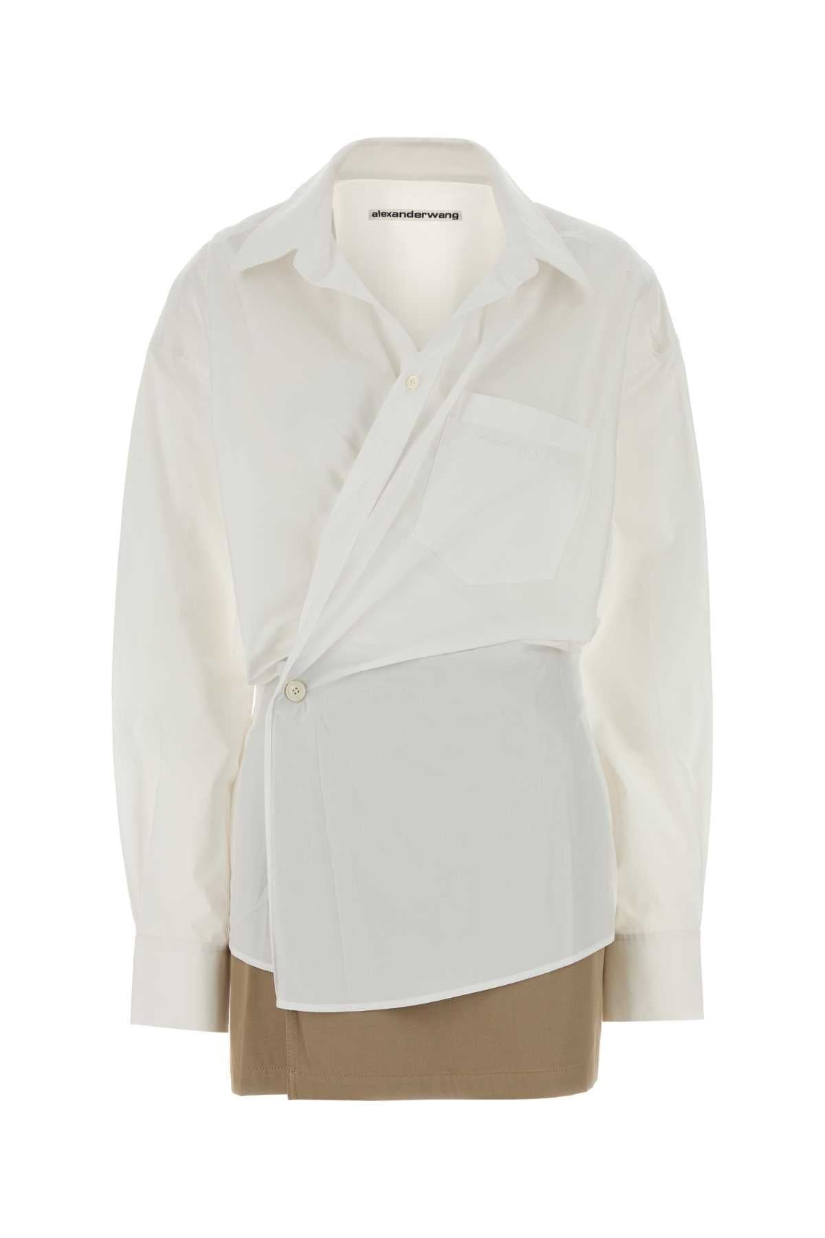 Alexander Wang Women White Poplin Mini Dress ALEXANDER WANG