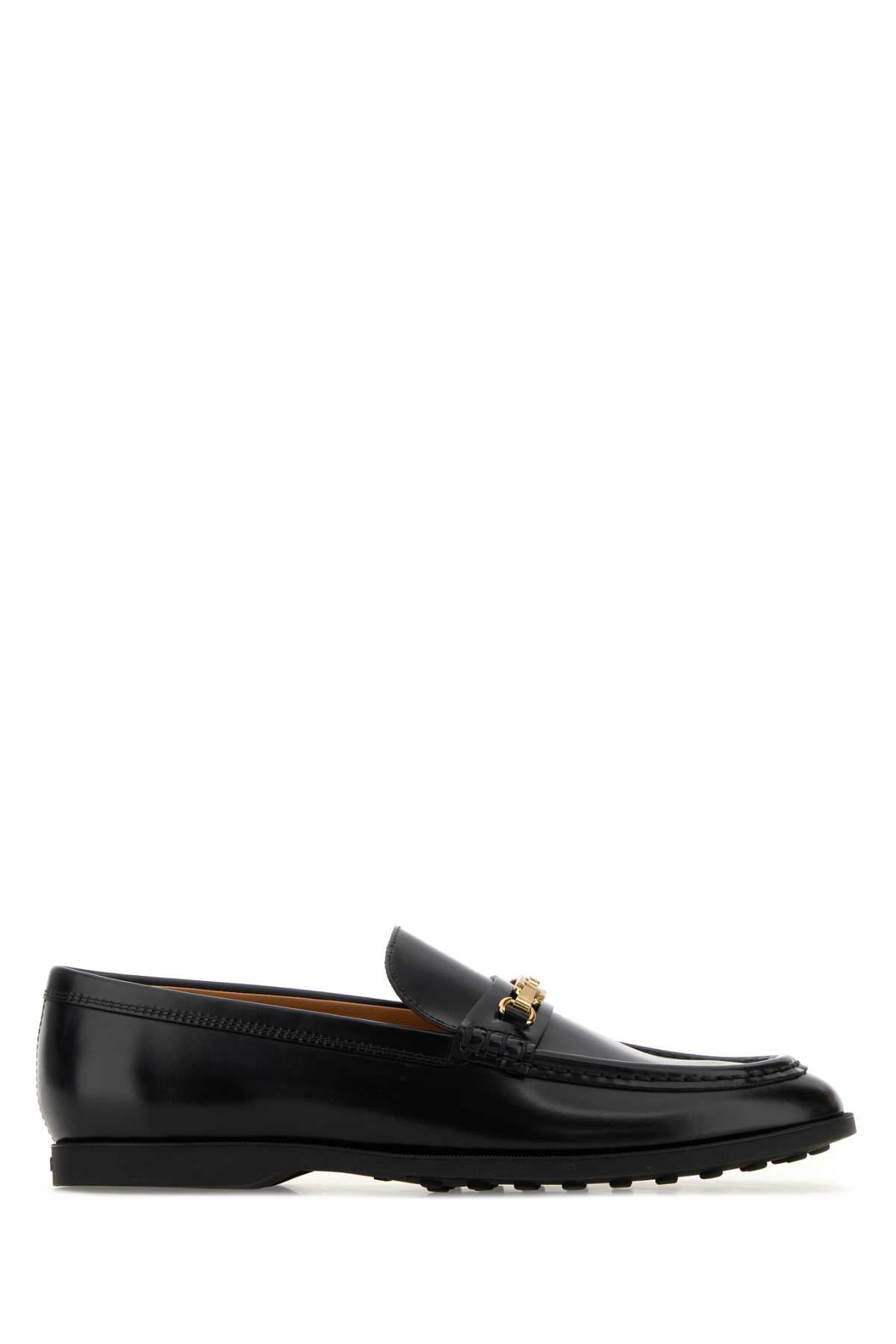 Tod's Women Black Leather Loafers TOD'S