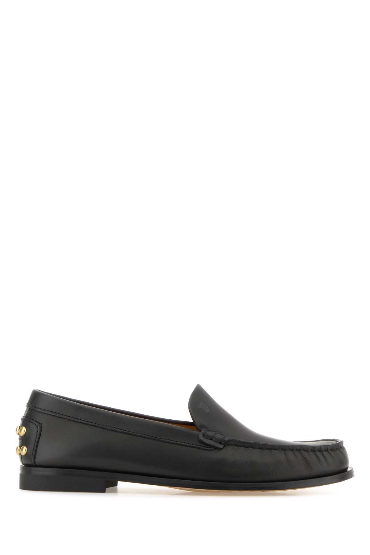 Tod's Women Black Leather Loafers TOD'S
