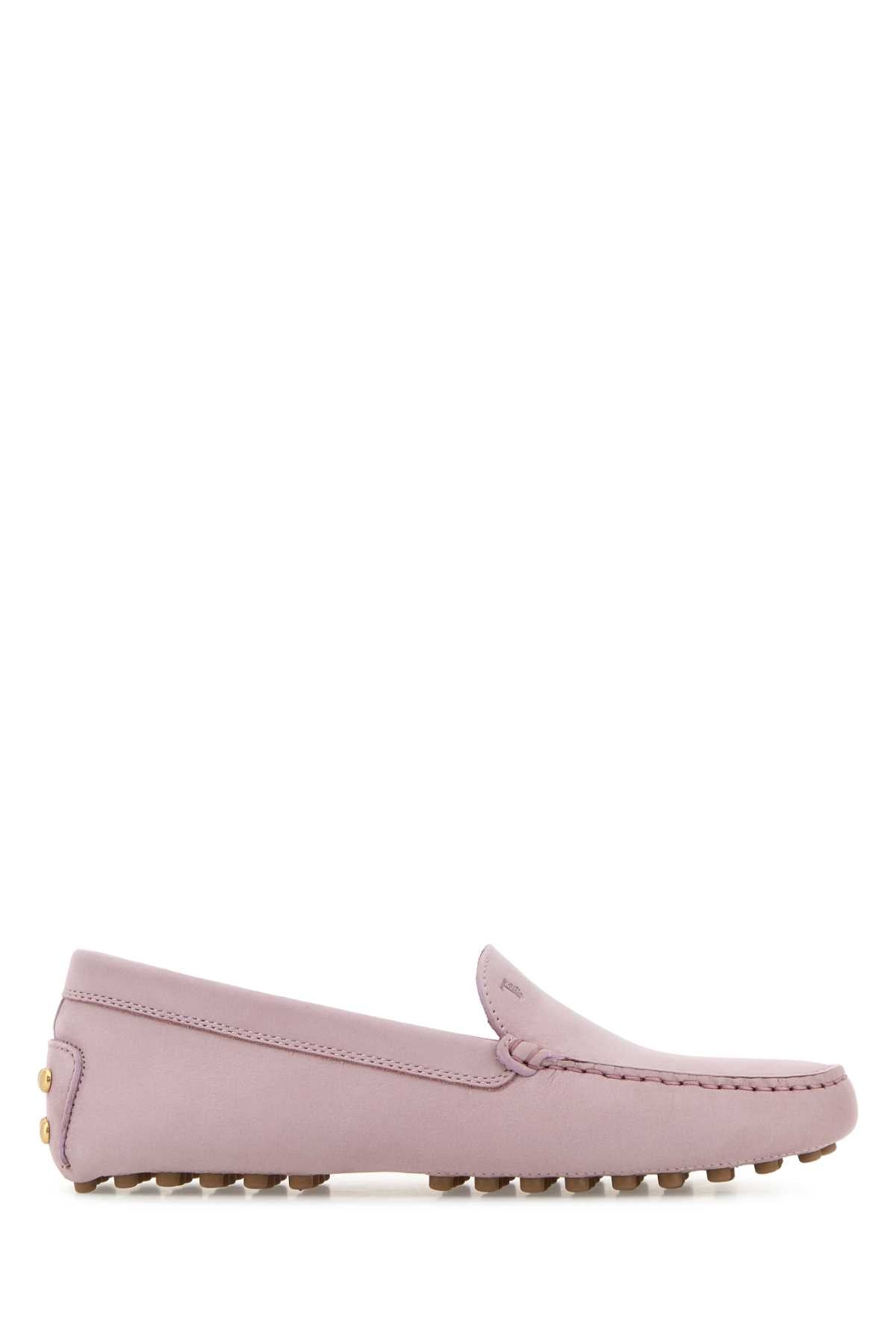 Tod's Women Antiqued Pink Suede Loafers TOD'S