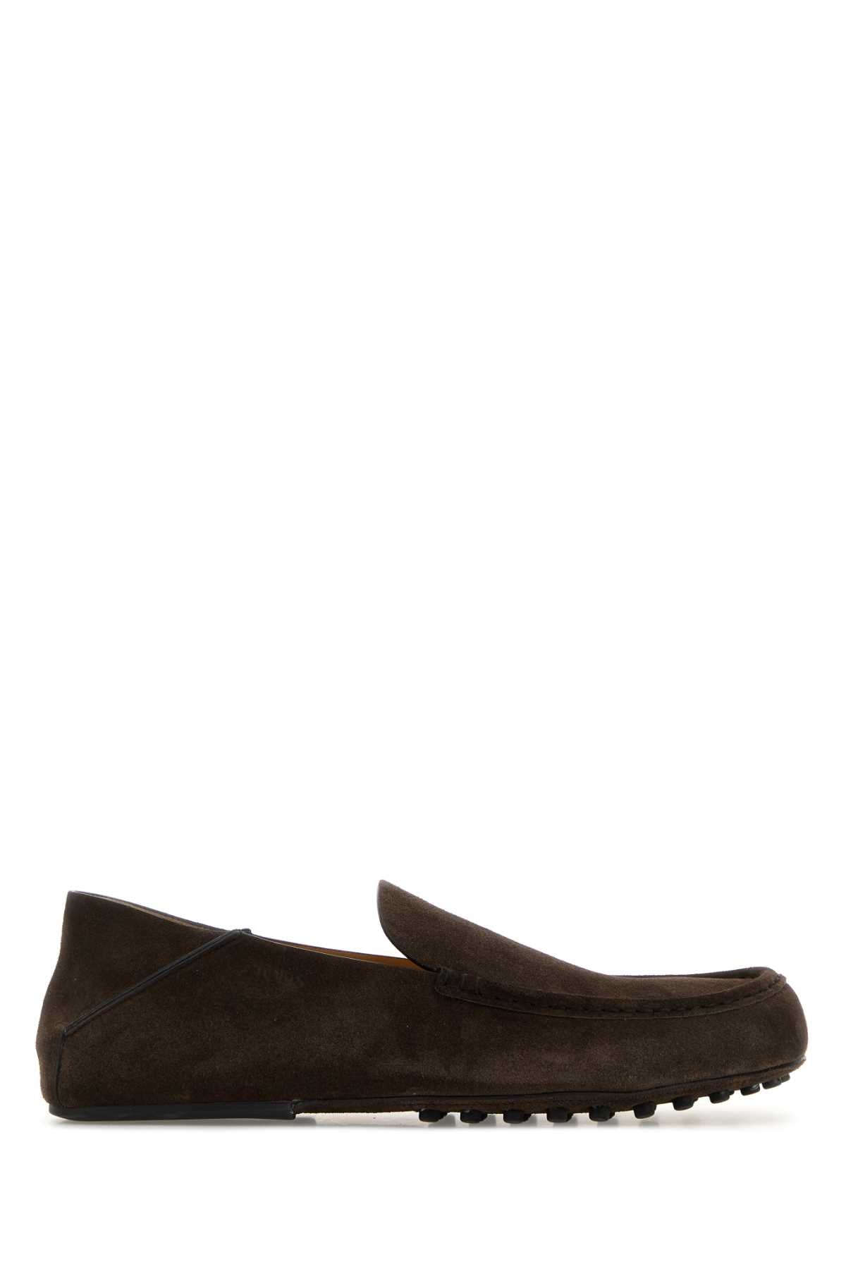 Tod's Men Brown Suede Loafers TOD'S