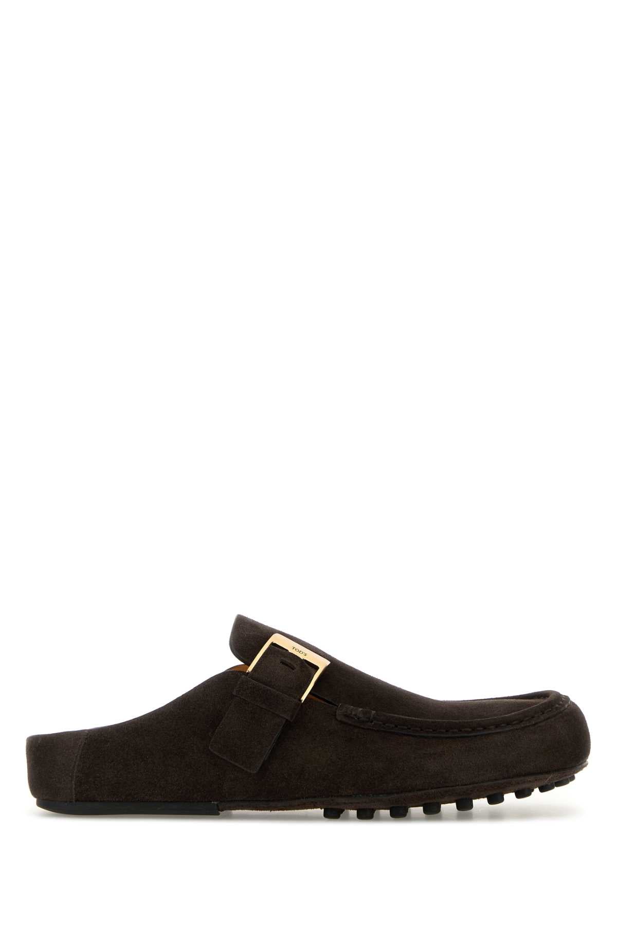 Tod's Women Dark Brown Suede Slippers TOD'S