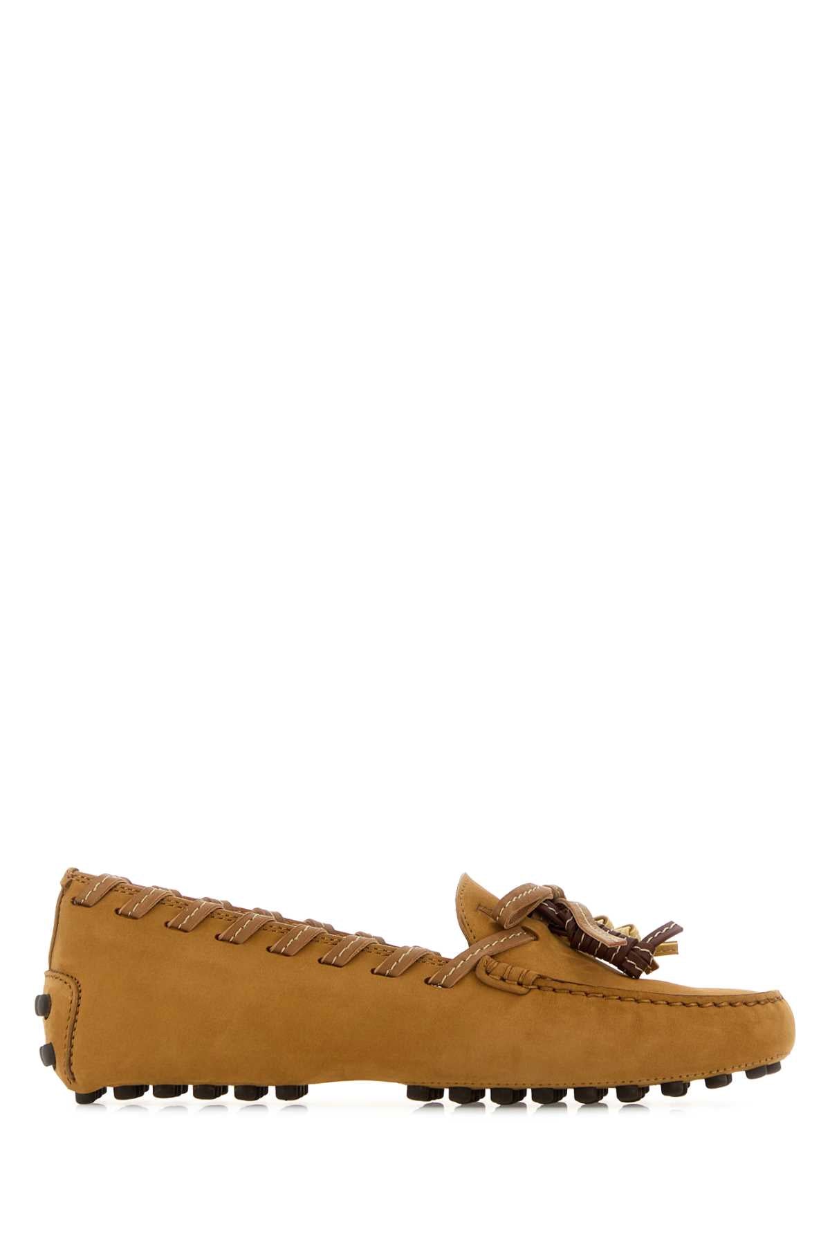 Tod's Women Camel Suede Loafers TOD'S