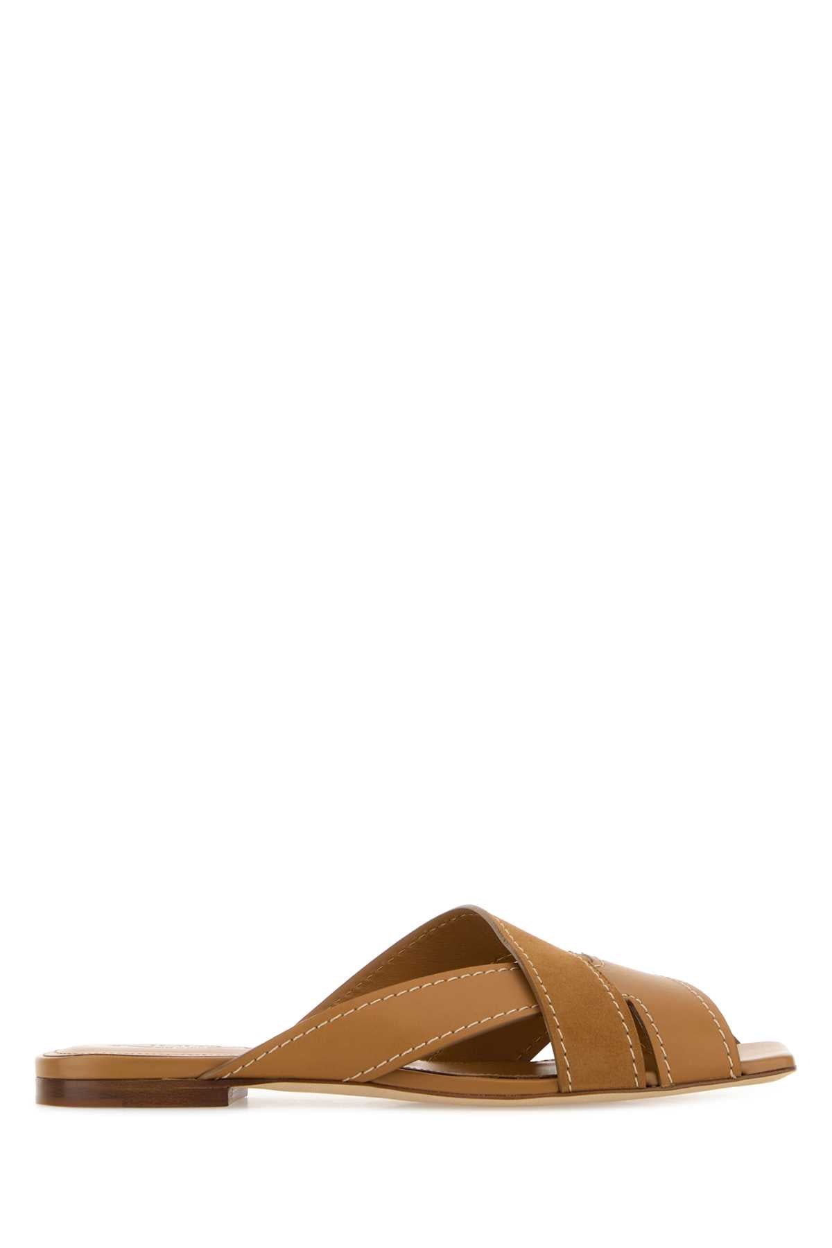 Tod's Women Biscuit Suede And Leather Slippers TOD'S