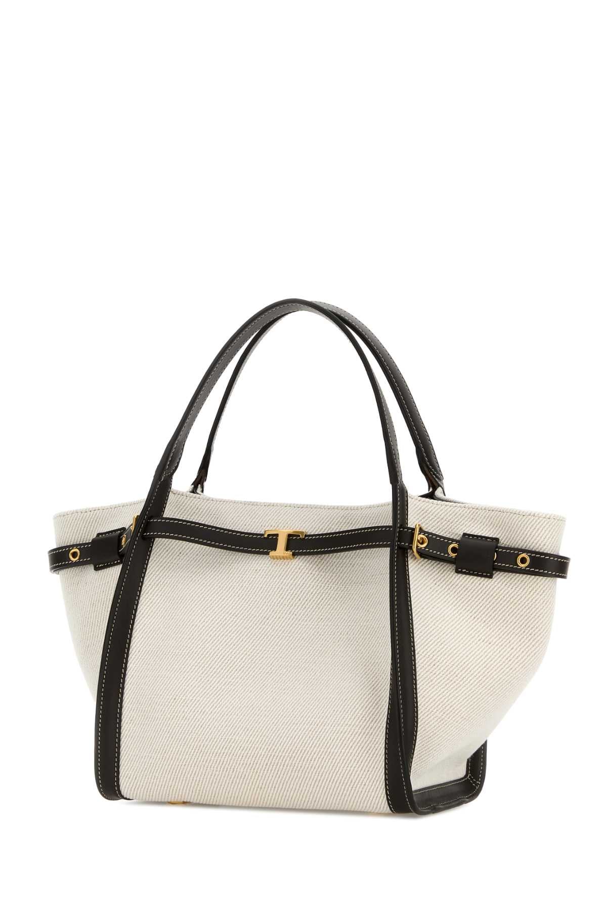 Tod's Women White Canvas Small Shopping Bag TOD'S