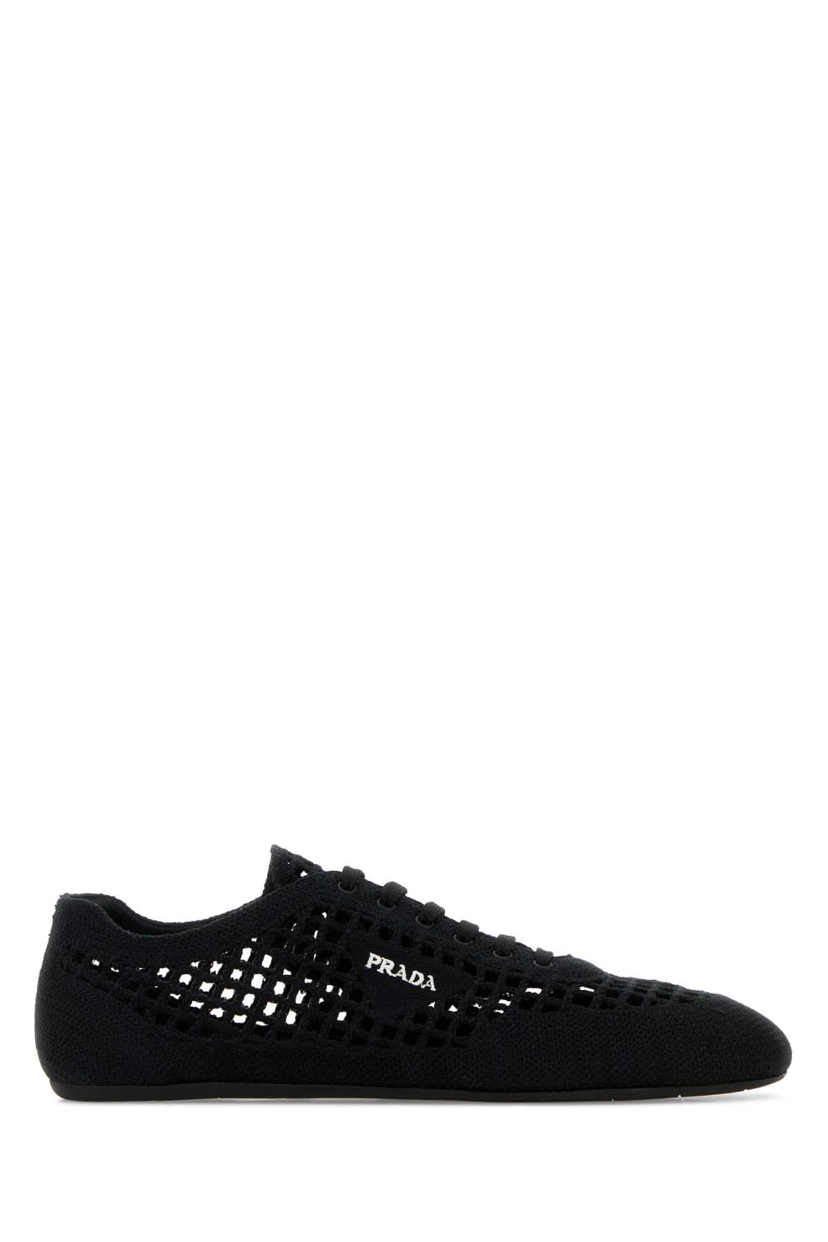 Prada Women Black Crochet Sneakers PRADA