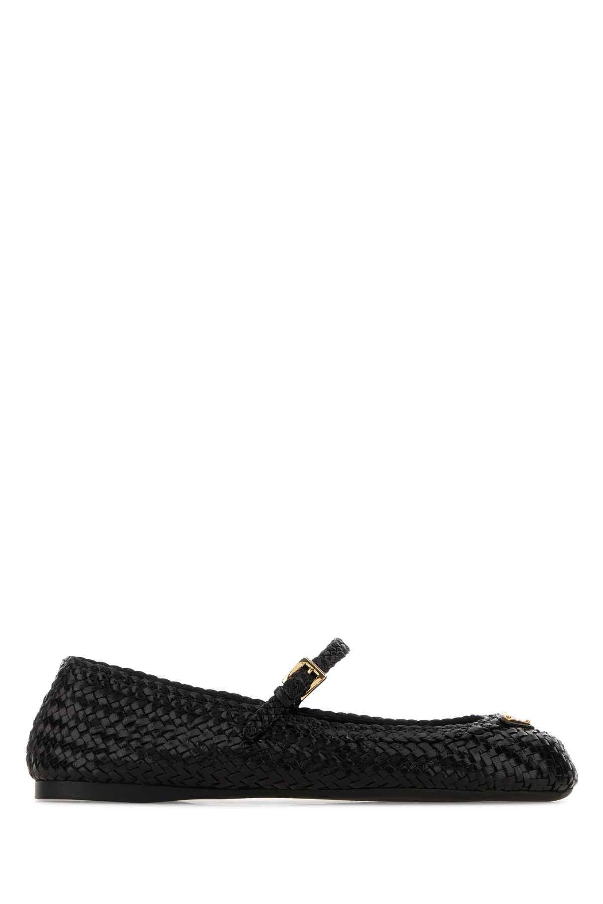 Prada Women Black Leather Ballerinas PRADA