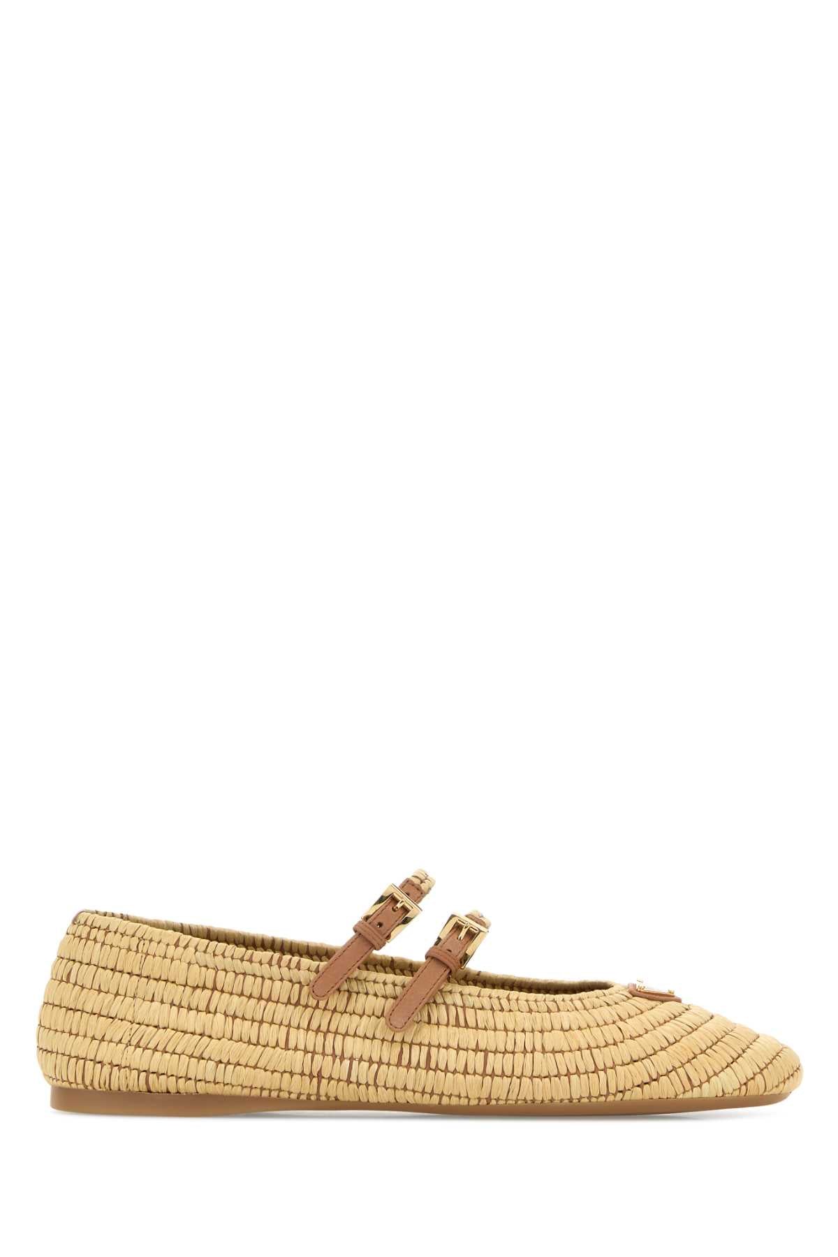 Prada Women Raffia Ballerinas PRADA