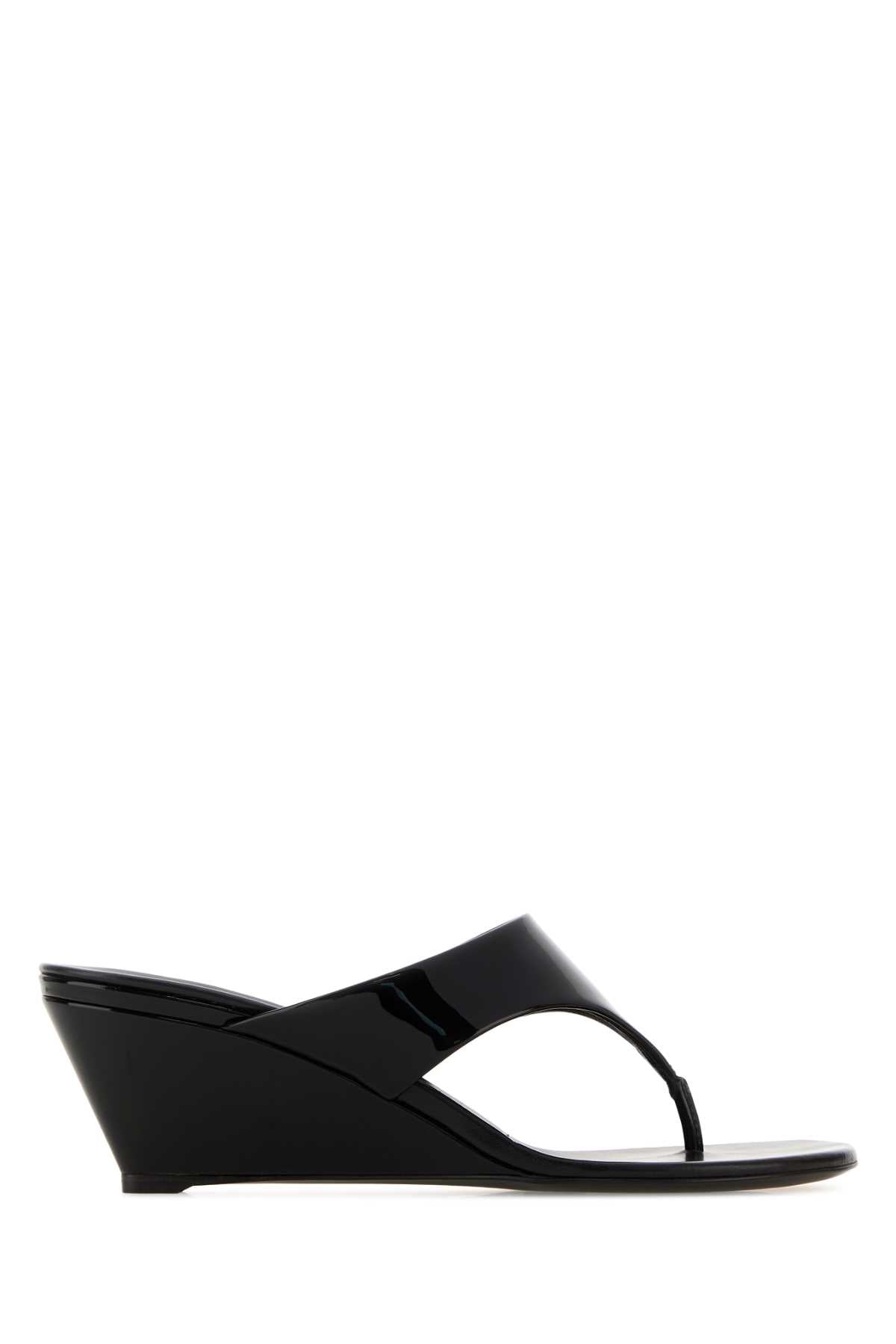 Prada Women Black Leather Thong Mules PRADA