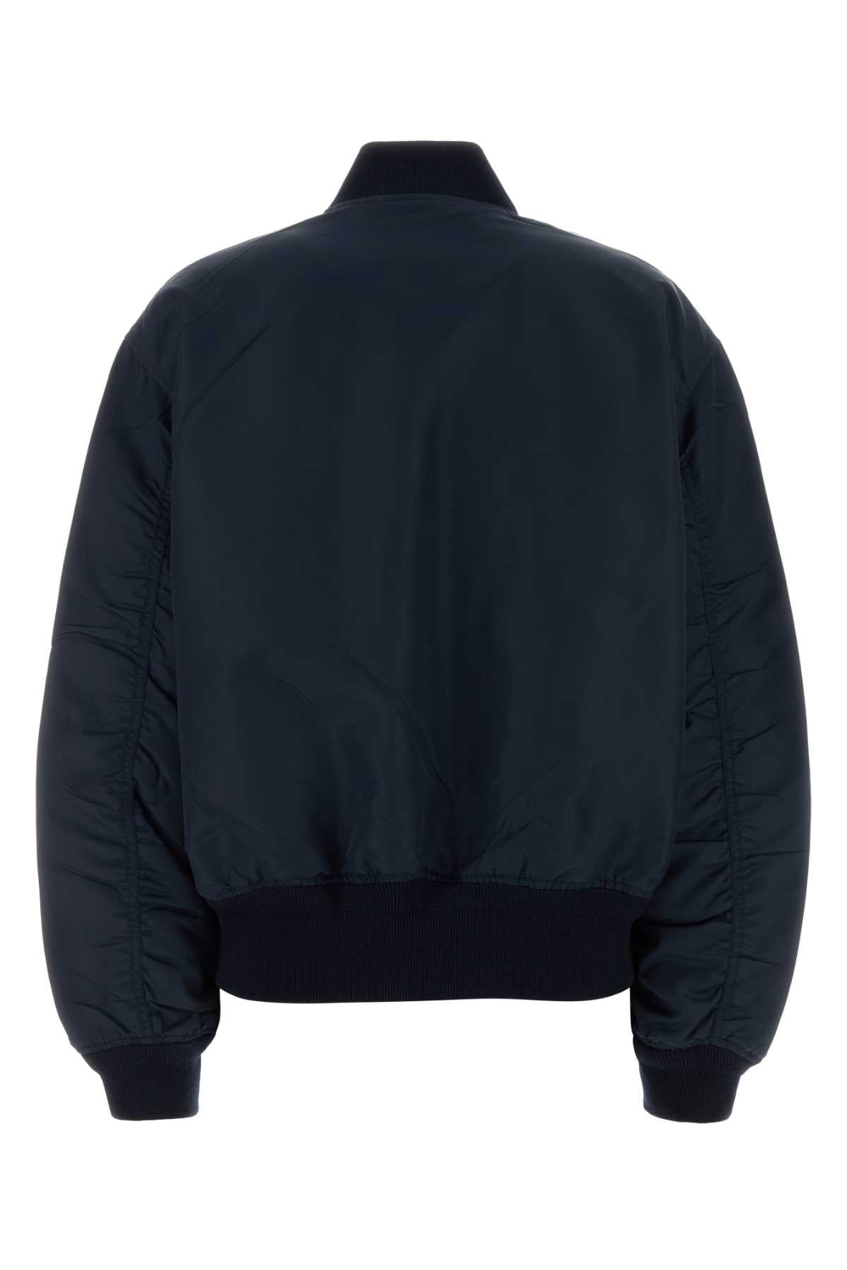 Prada Women Dark Blue Twill Bomber Jacket PRADA