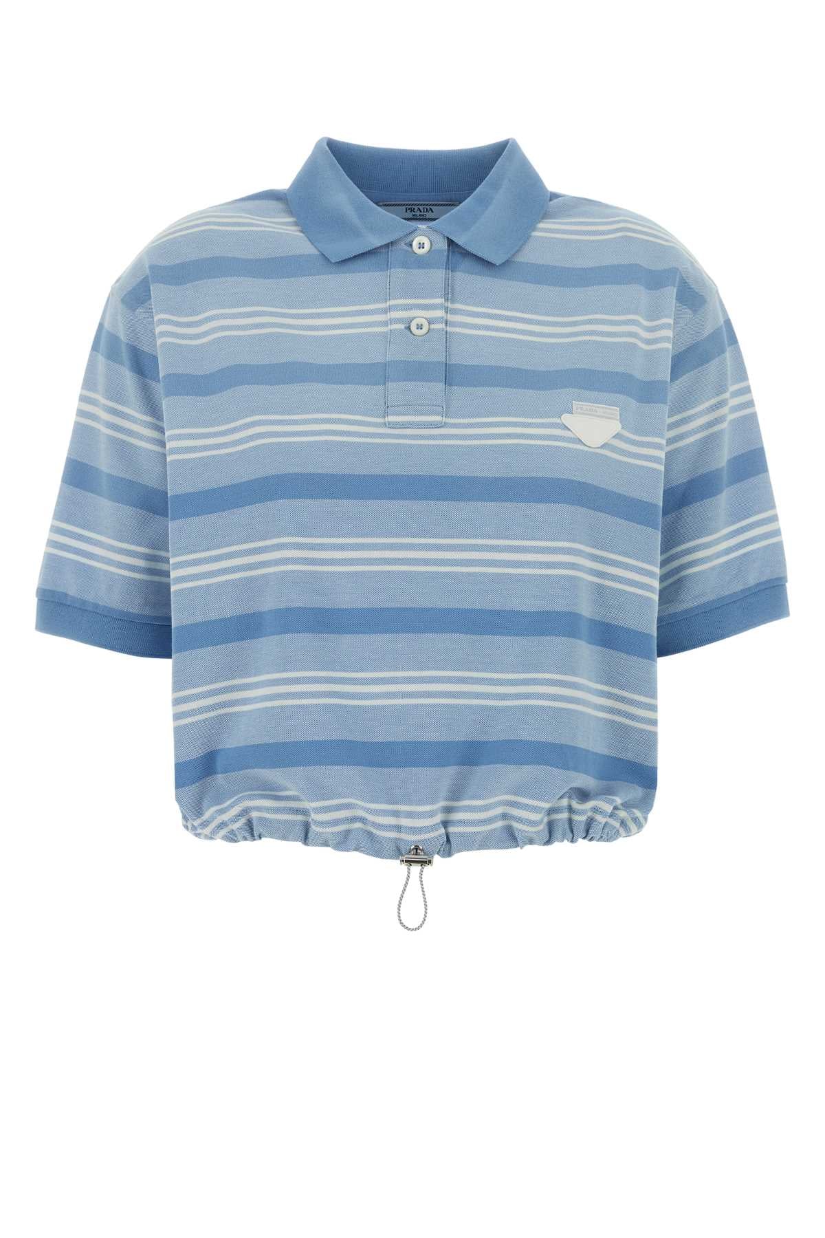 Prada Women Embroidered Piquet Polo Shirt PRADA