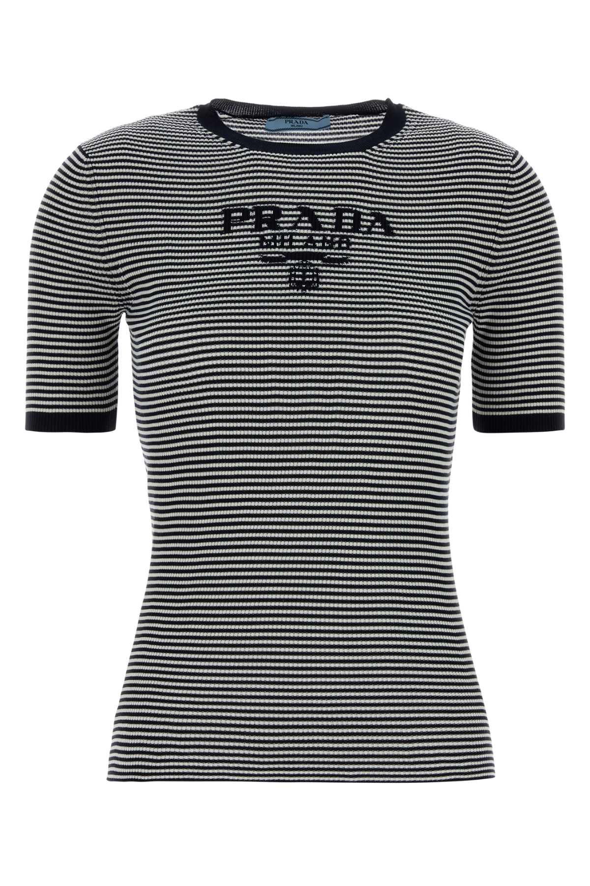 Prada Women Embroidered Silk T-Shirt PRADA