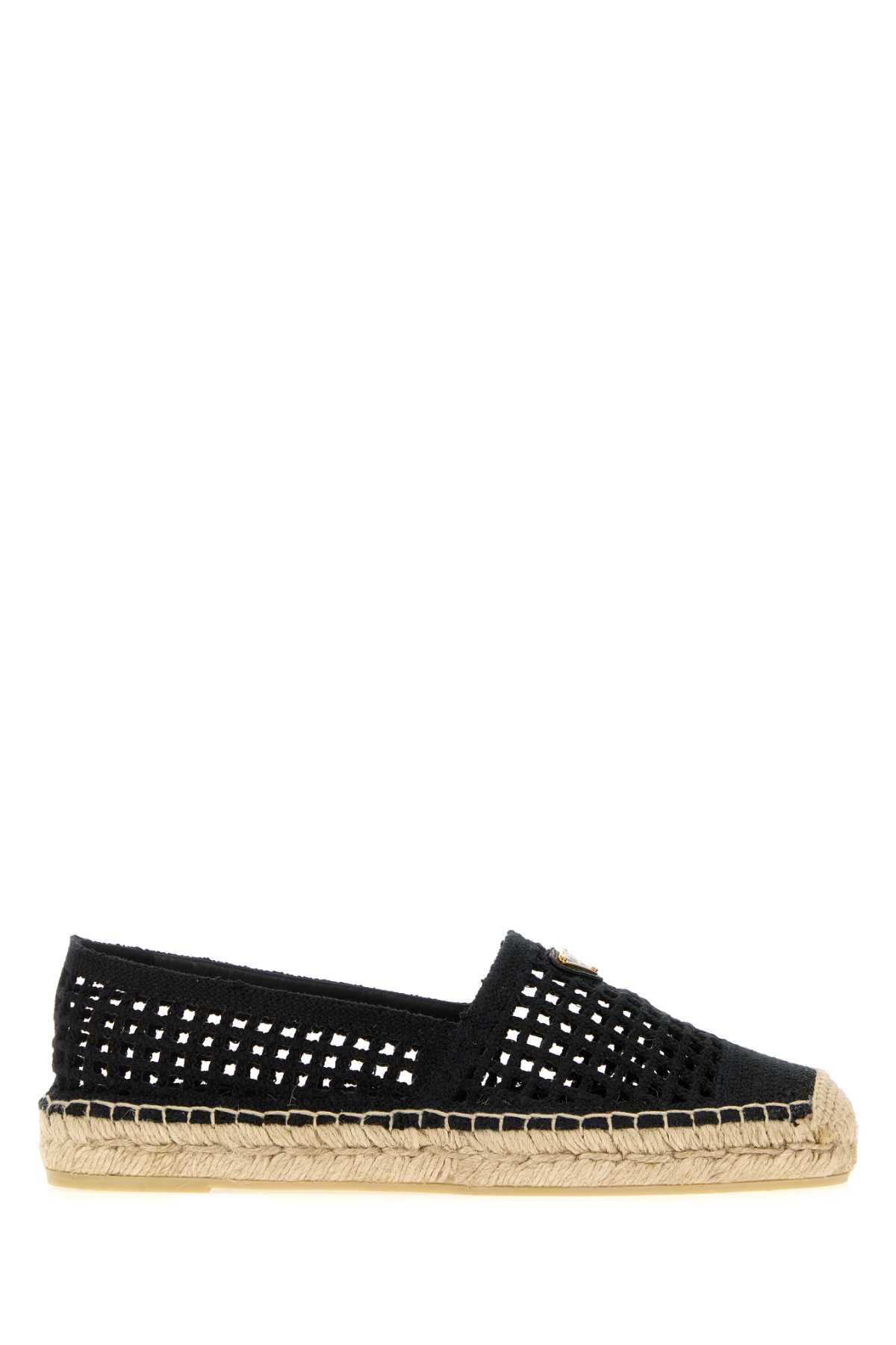Prada Women Black Crochet Espadrilles PRADA