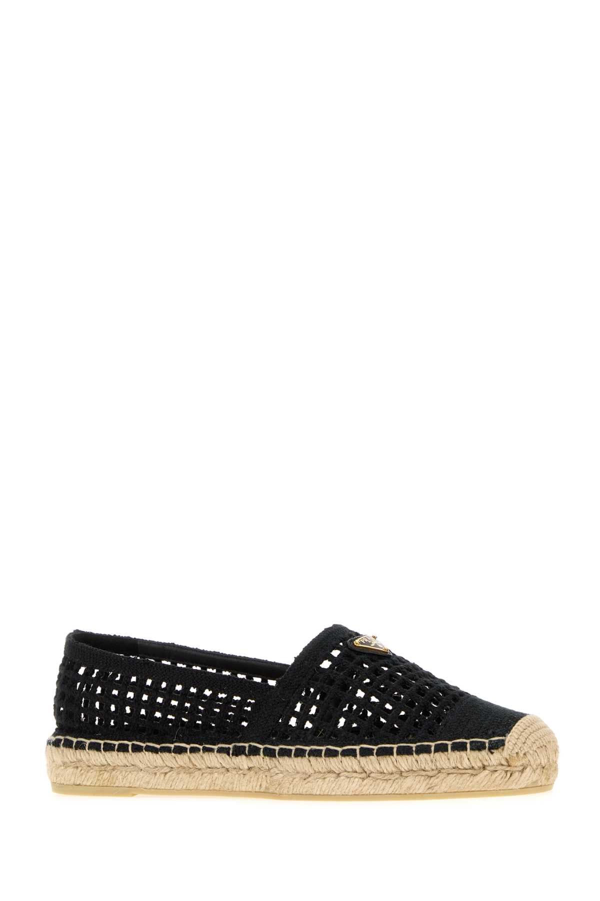 Prada Women Black Crochet Espadrilles PRADA