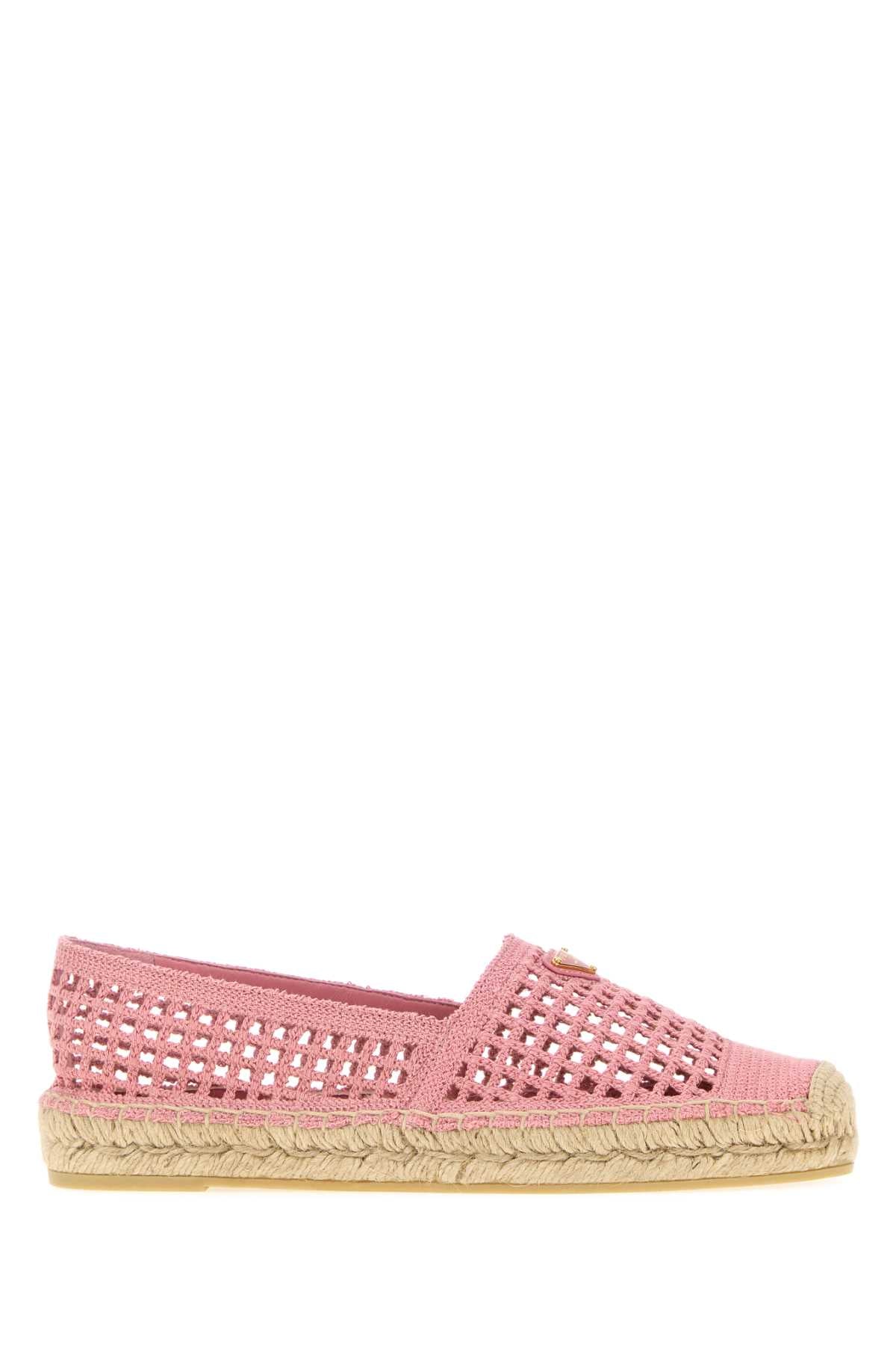Prada Women Pink Crochet Espadrilles