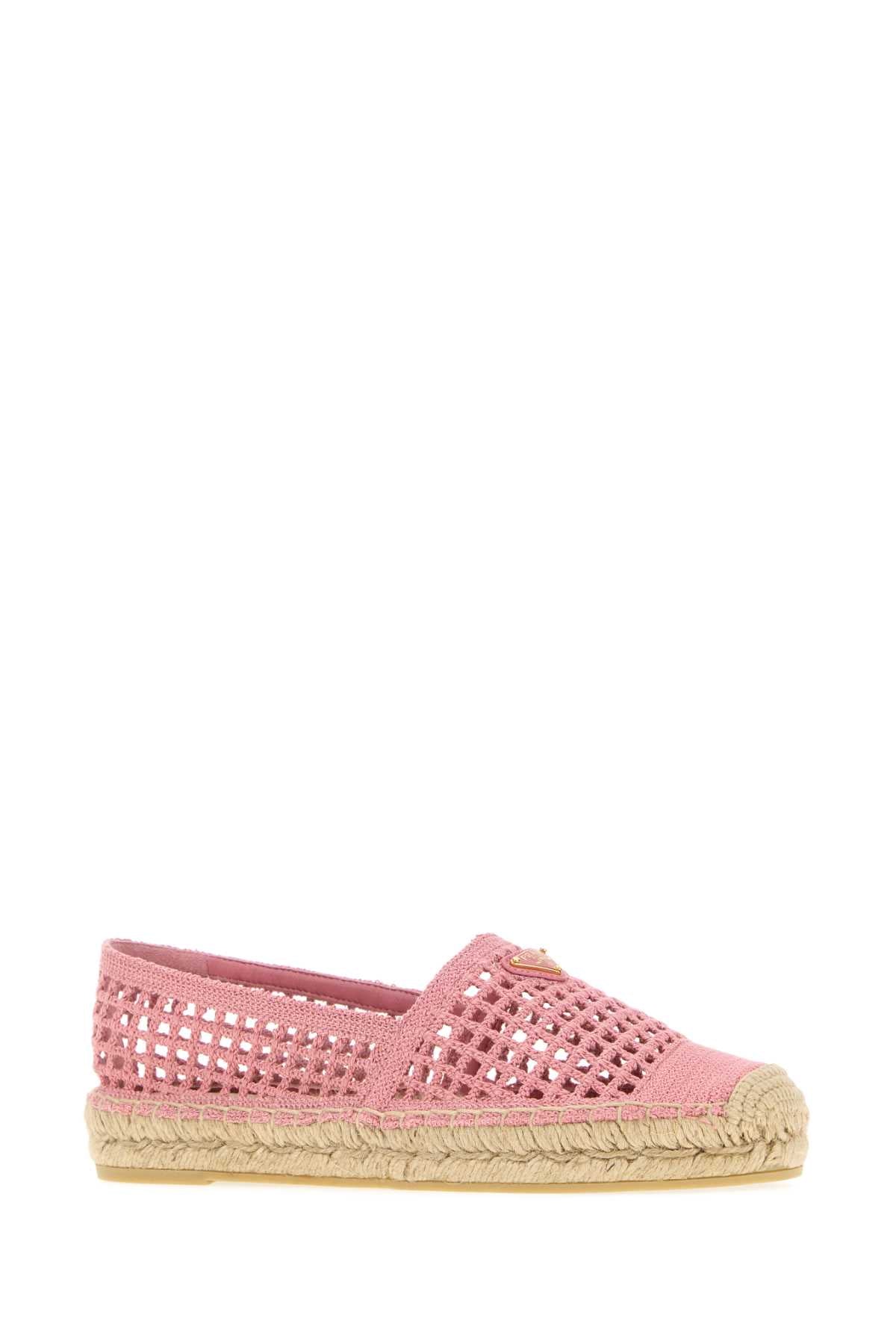 Prada Women Pink Crochet Espadrilles
