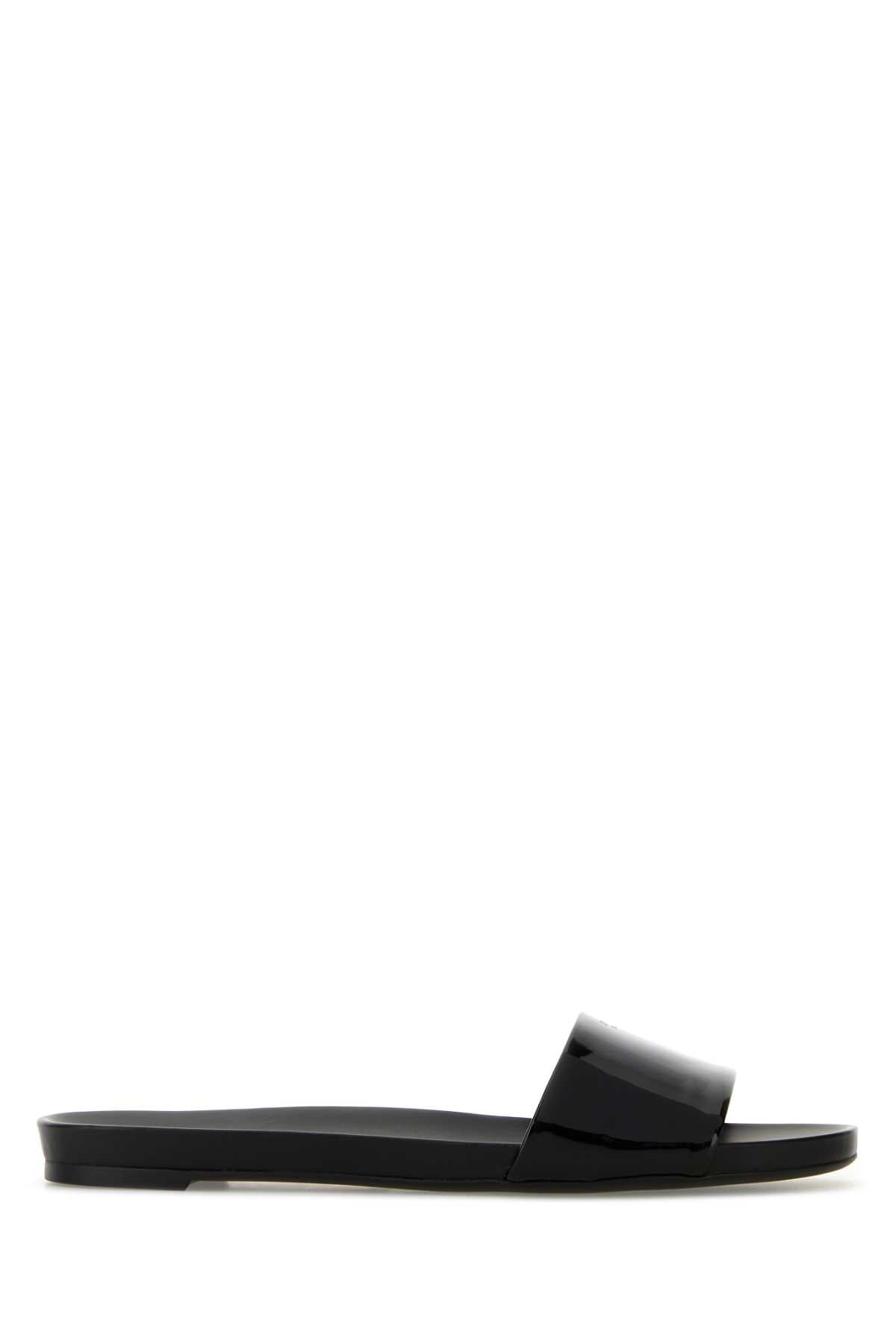 Prada Women Black Leather Slippers PRADA