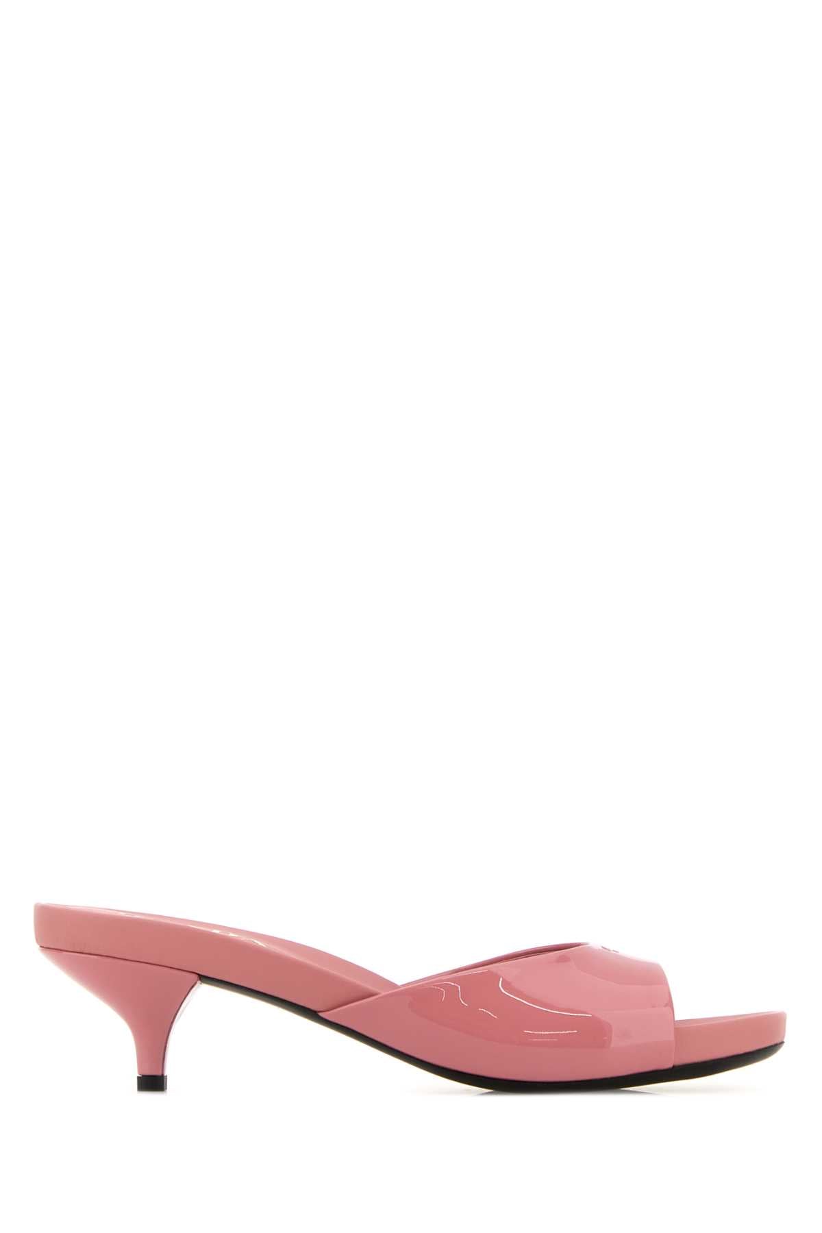 Prada Women Pink Leather Mules PRADA